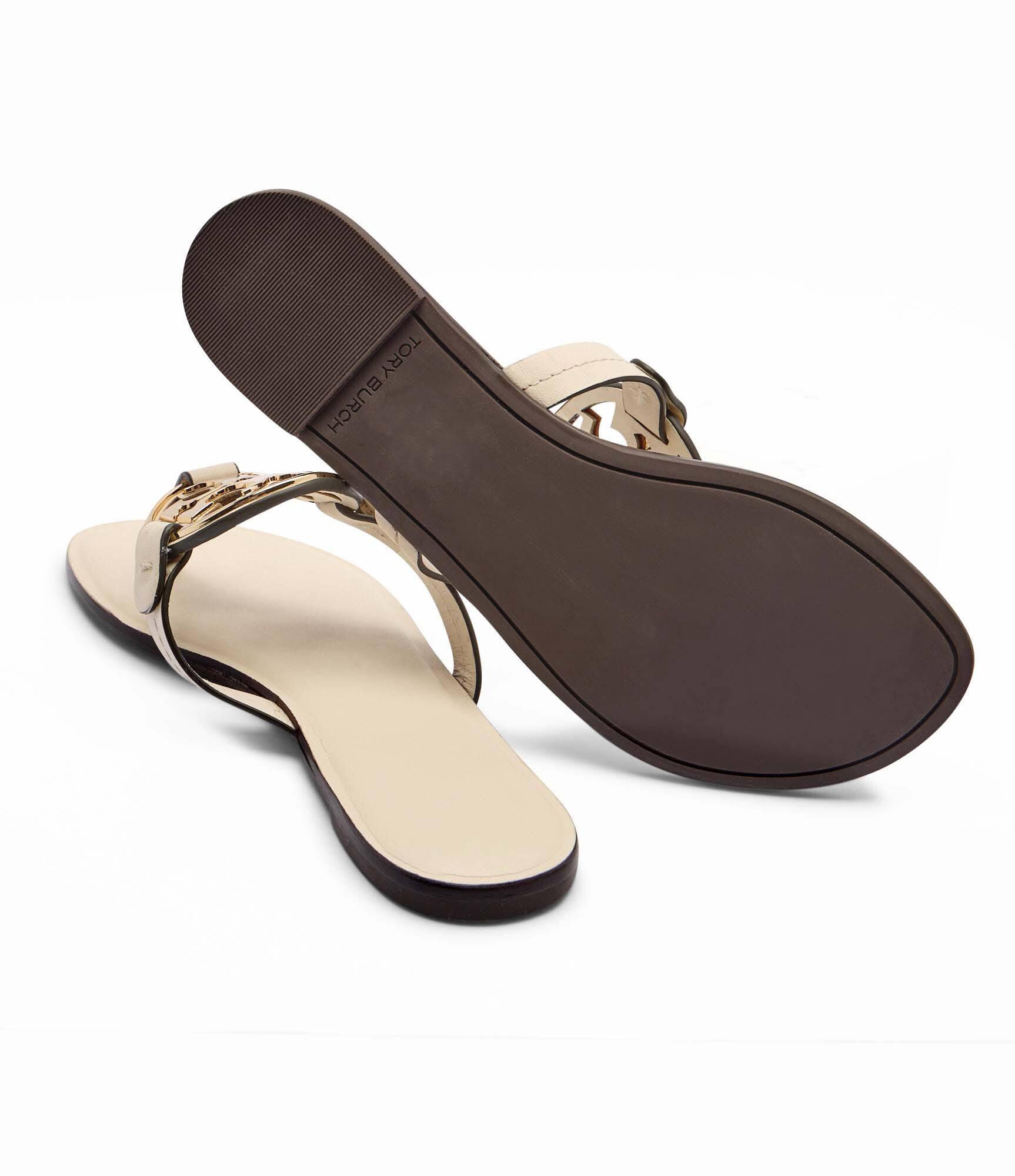 Tory Burch De piele flip flops Metal Miller