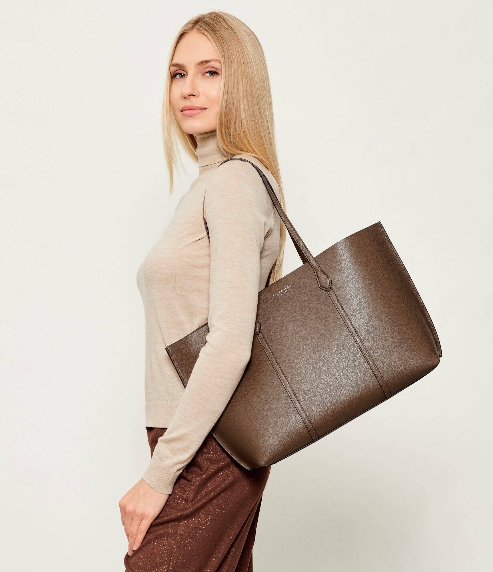 Tory Burch De piele geantă shopper + borsetă Perry