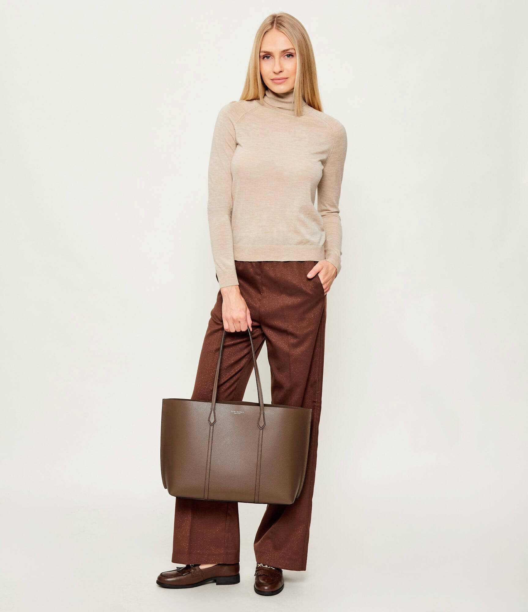Tory Burch De piele geantă shopper + borsetă Perry