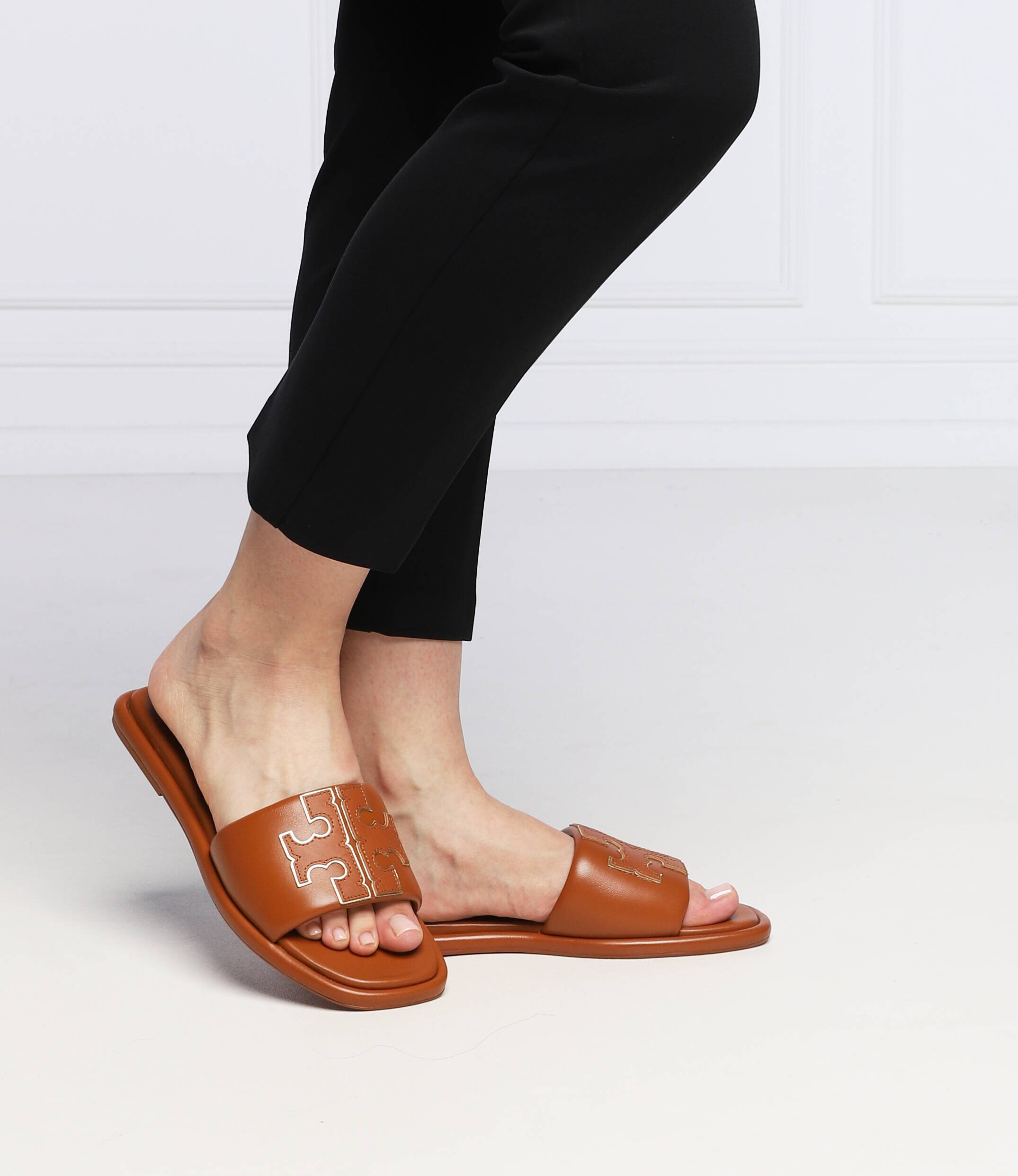 Tory Burch De piele șlapi Double T