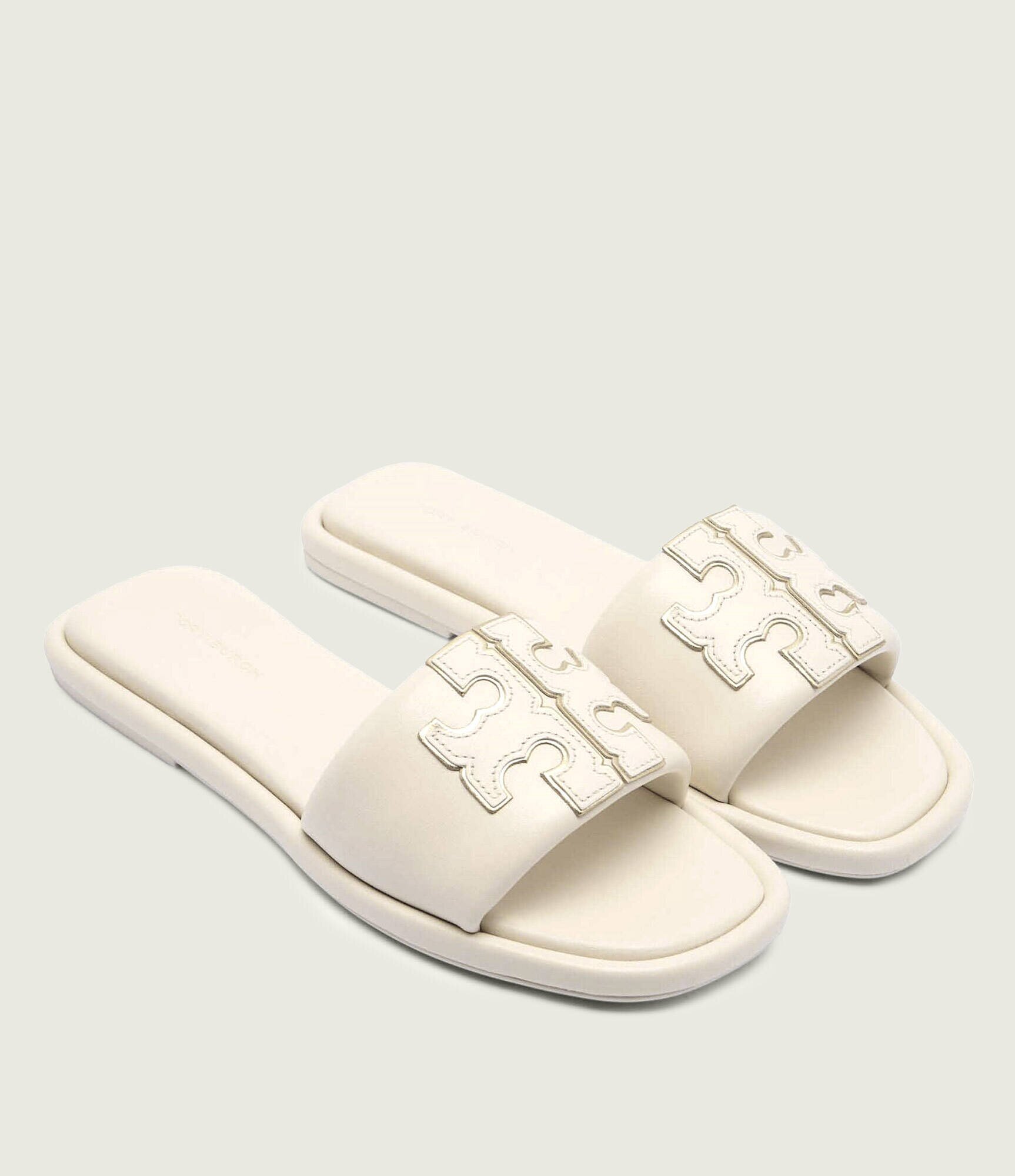 Tory Burch De piele șlapi DOUBLE T SPORT SLIDE