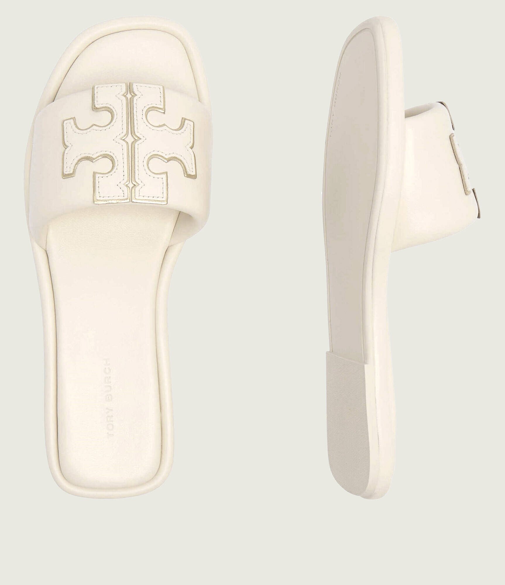 Tory Burch De piele șlapi DOUBLE T SPORT SLIDE