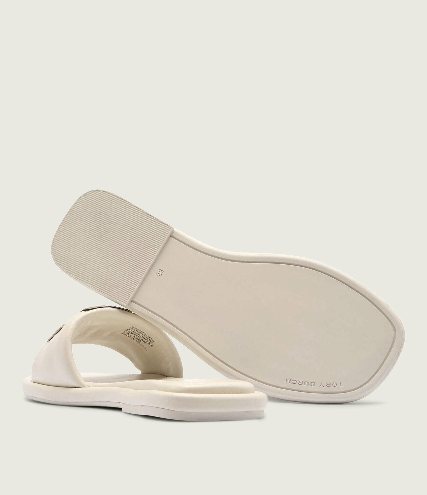 Tory Burch De piele șlapi DOUBLE T SPORT SLIDE