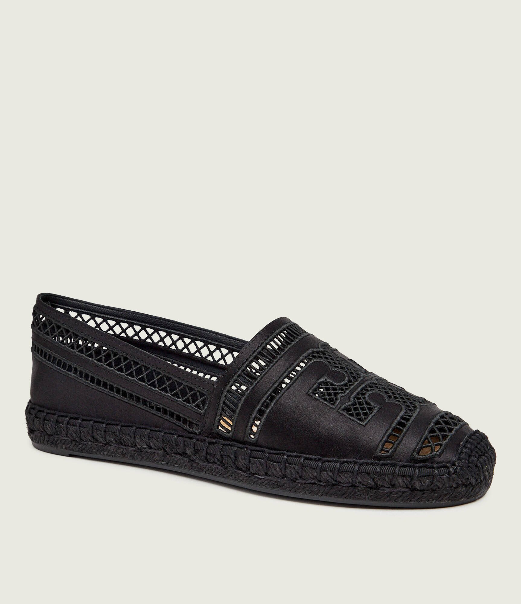 Tory Burch Espadrile Open Weave cu adaos de piele