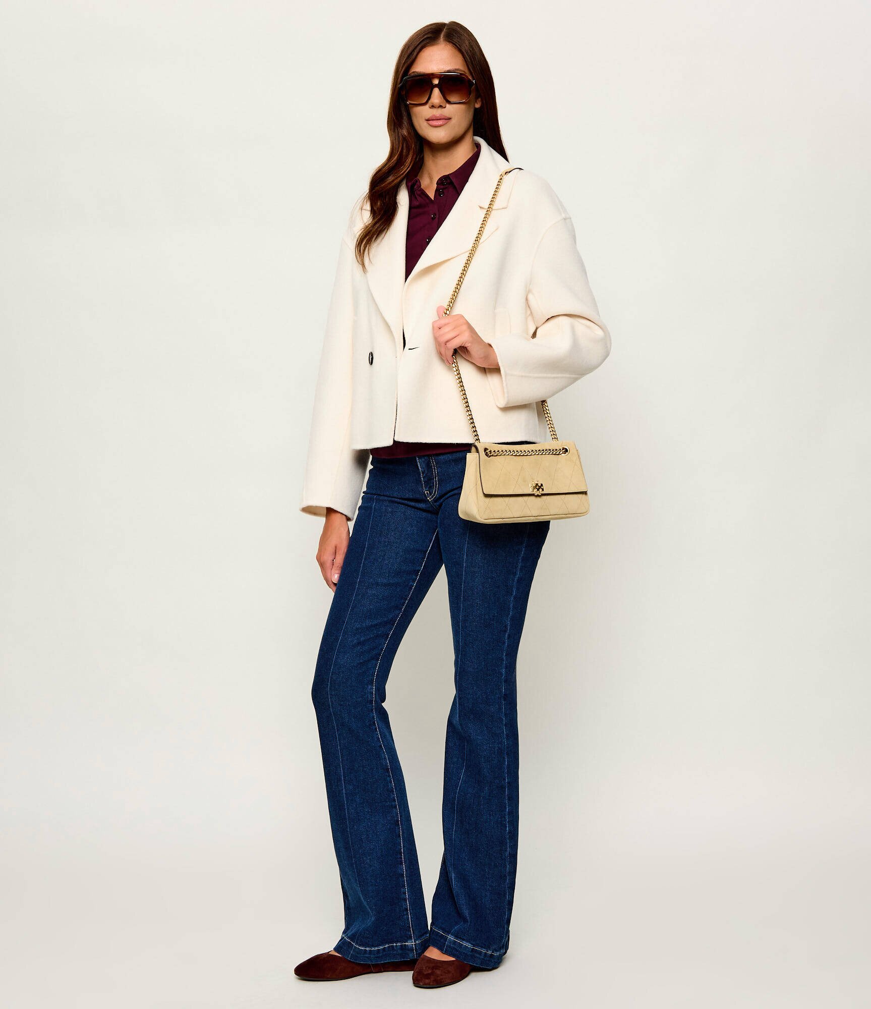 Tory Burch Geantă pe umăr Charlie | piele întoarsă