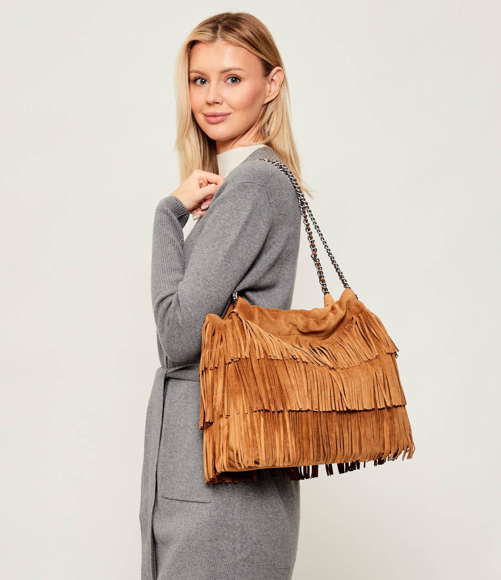 Tory Burch Geantă shopper Fleming | piele întoarsă