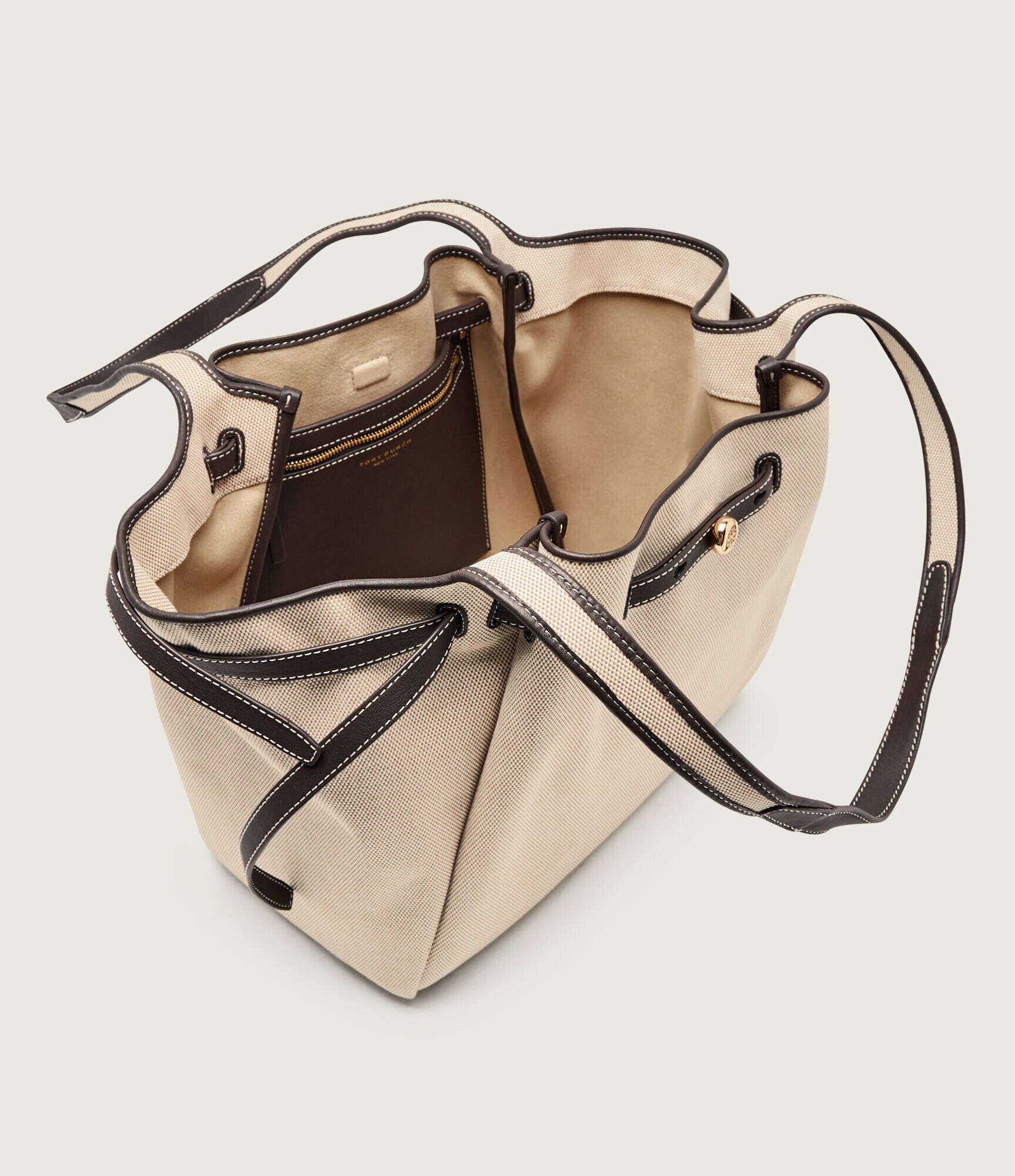 Tory Burch Geantă shopper Romy cu adaos de piele