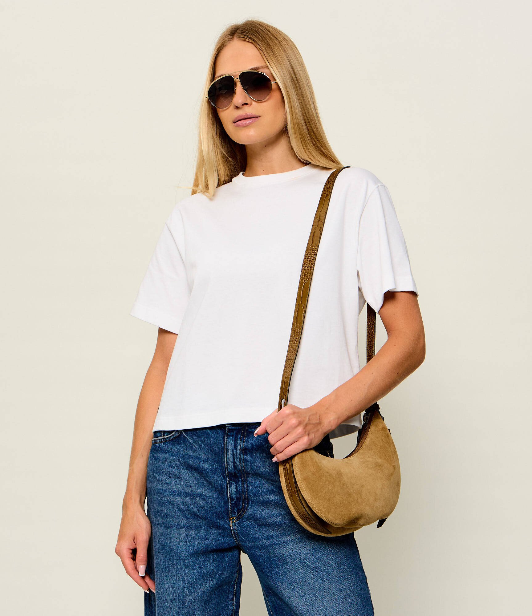Tory Burch Hobo Romy | piele întoarsă