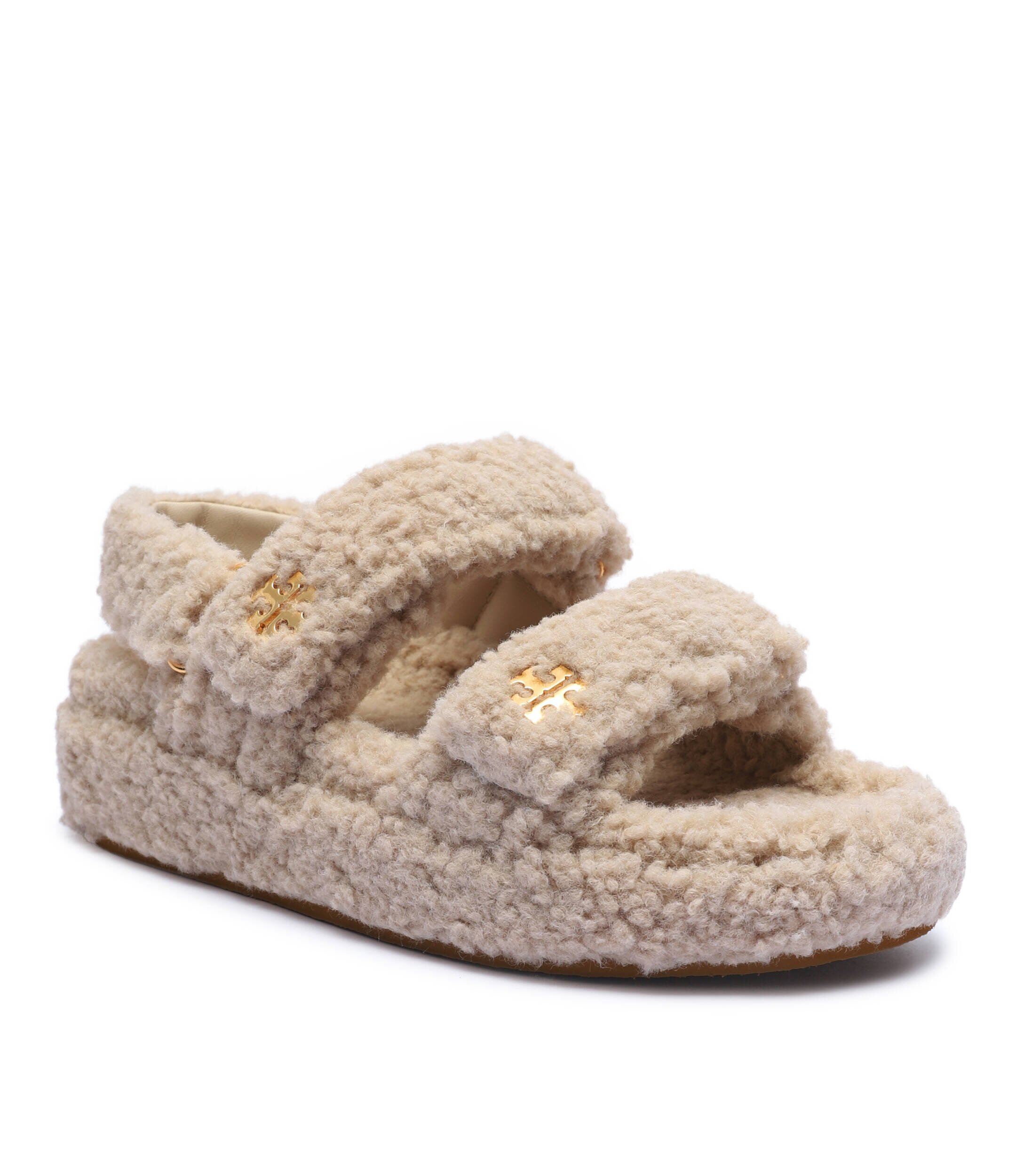 Tory Burch Sandale Kira cu adaos de piele | shearling