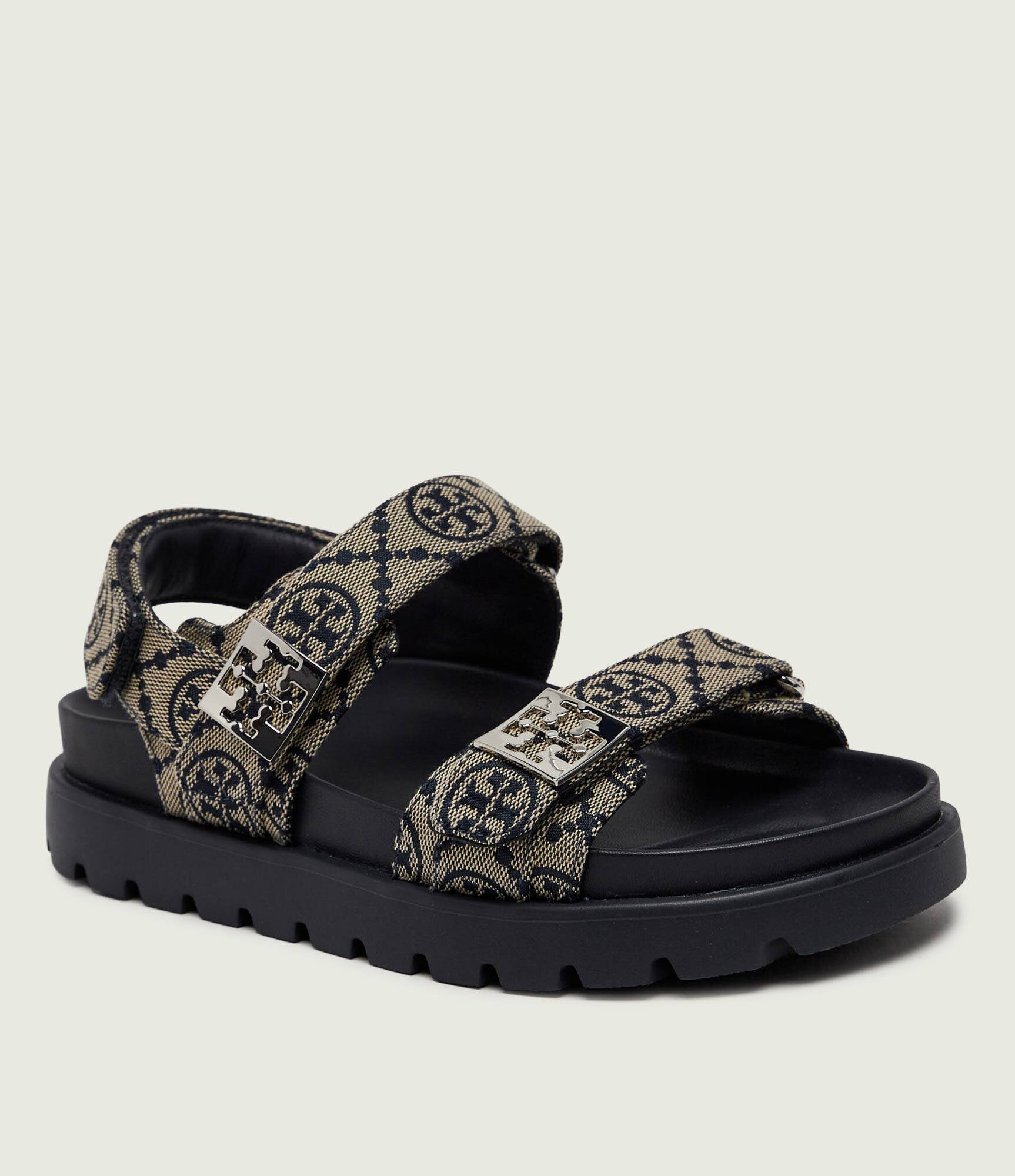 Tory Burch Sandale T MONOGRAM cu adaos de piele