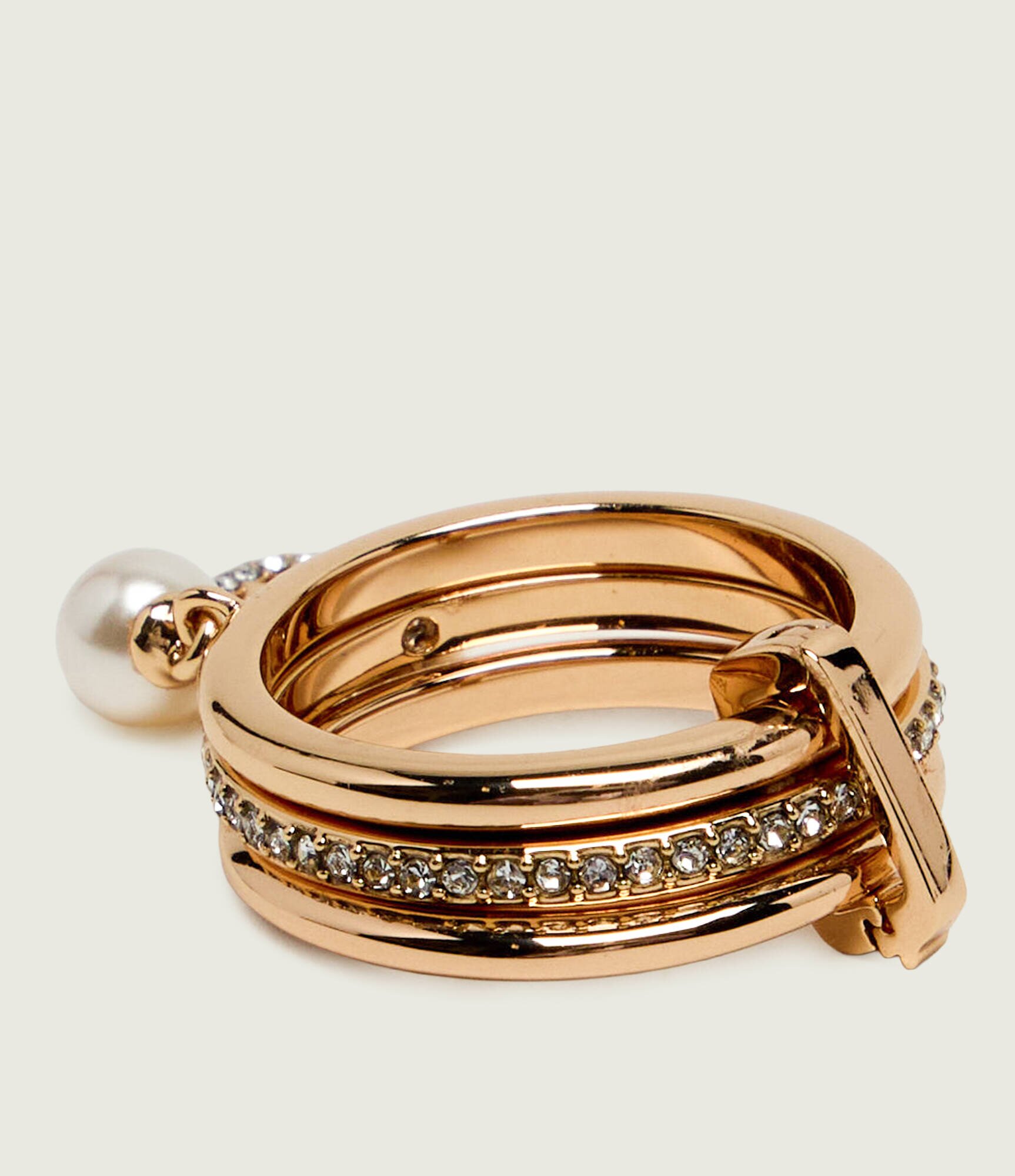 Tory Burch Set de inele Icon Pavé Charm