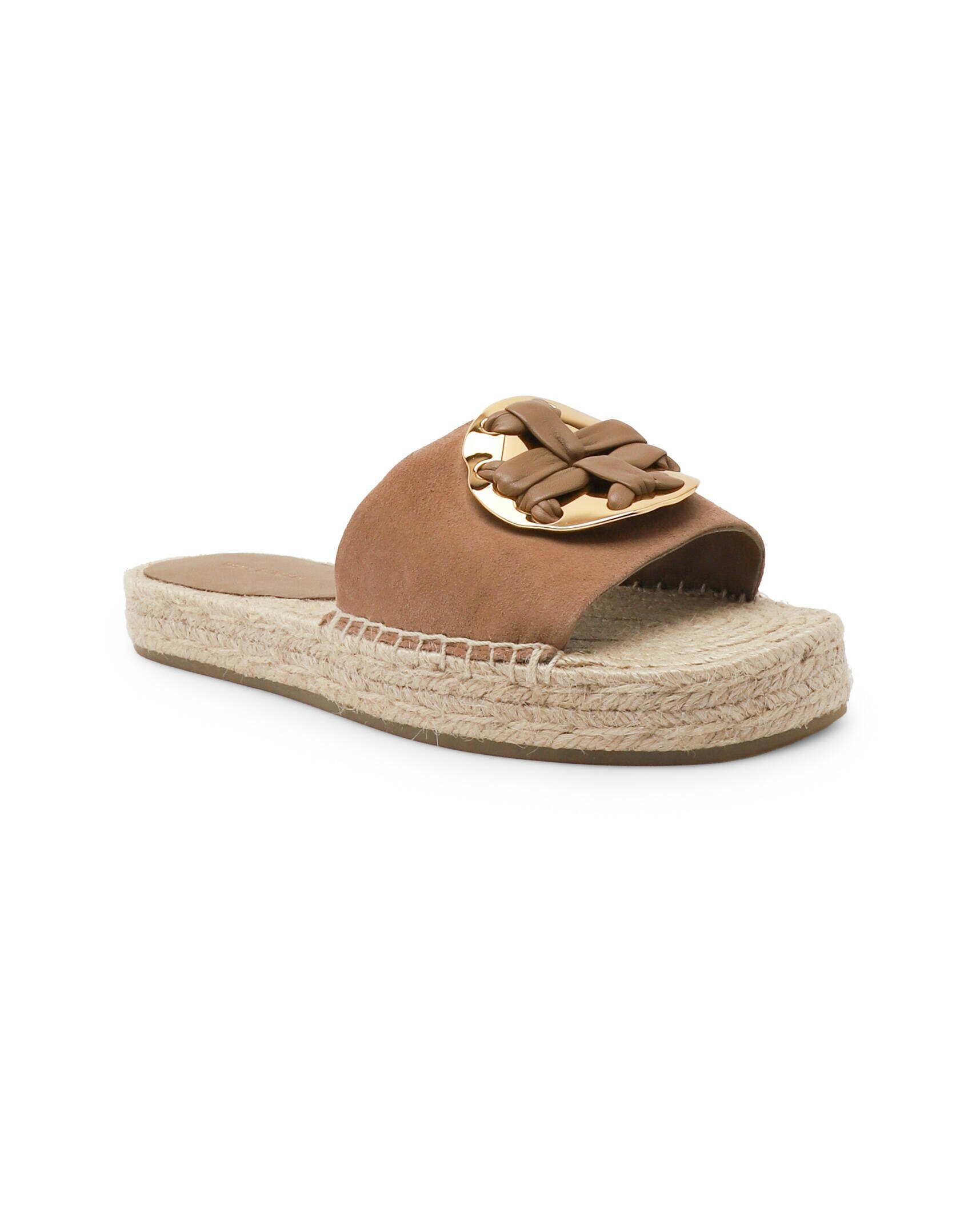 Tory Burch Șlapi WOVEN DOUBLE | piele întoarsă