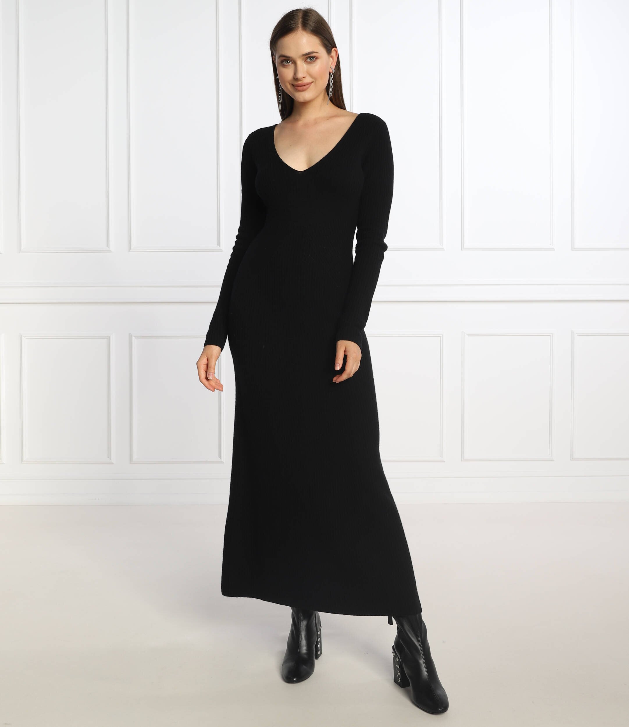 Trussardi Rochie cu adaos de lână și cașmir