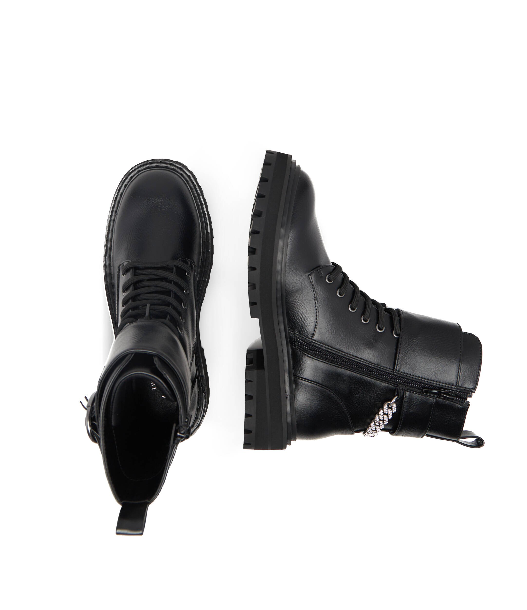 Twinset Actitude Botine cu adaos de piele