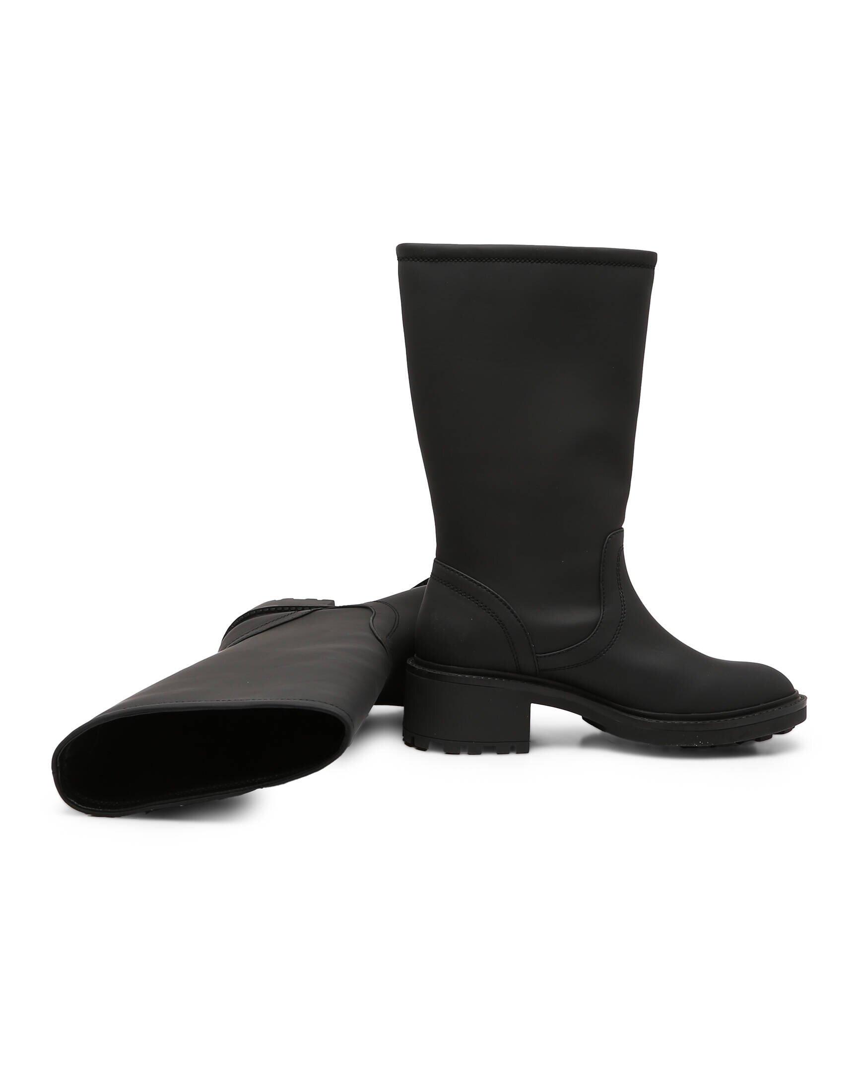 Twinset Actitude Cizme Biker cu adaos de piele
