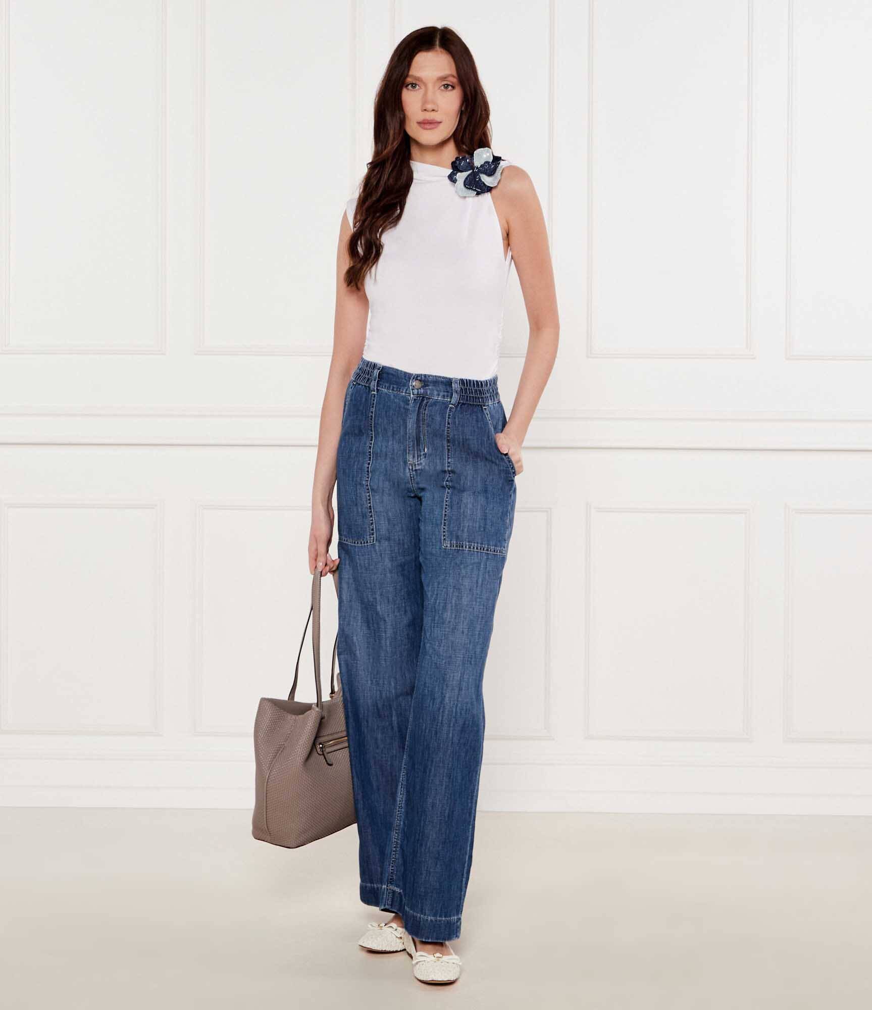 Twinset Balerini cu adaos de piele