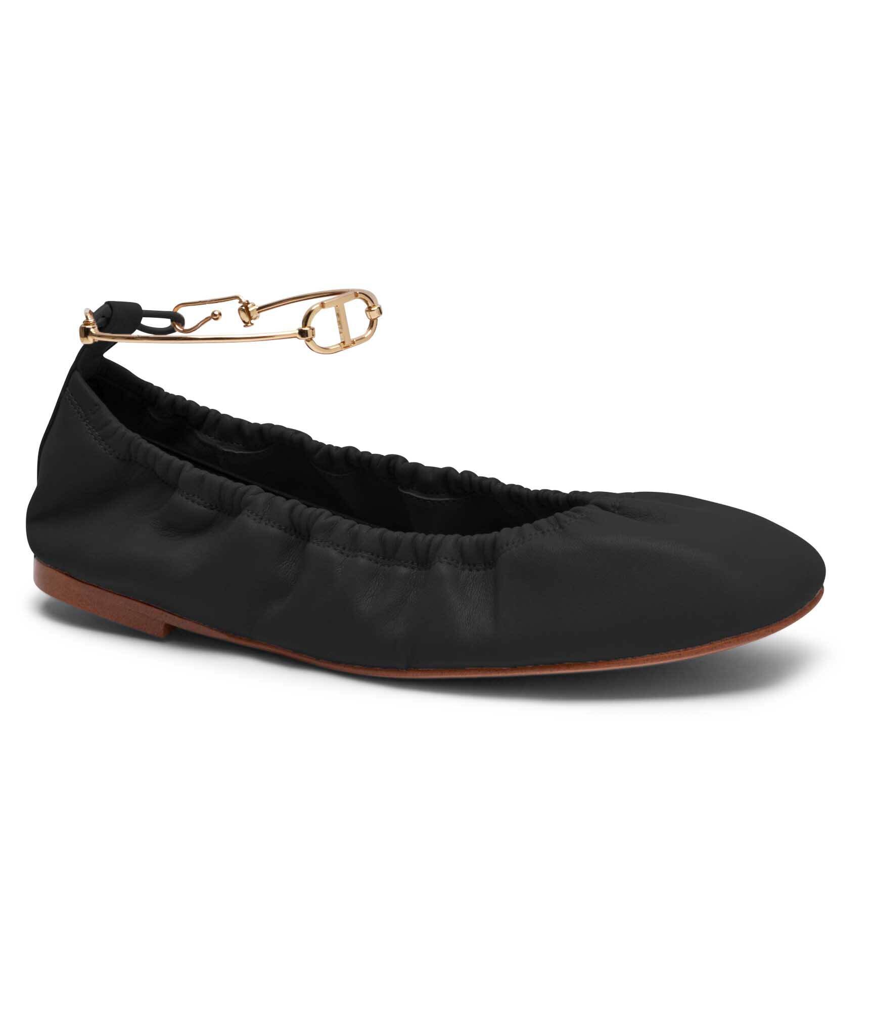 Twinset Balerini cu adaos de piele