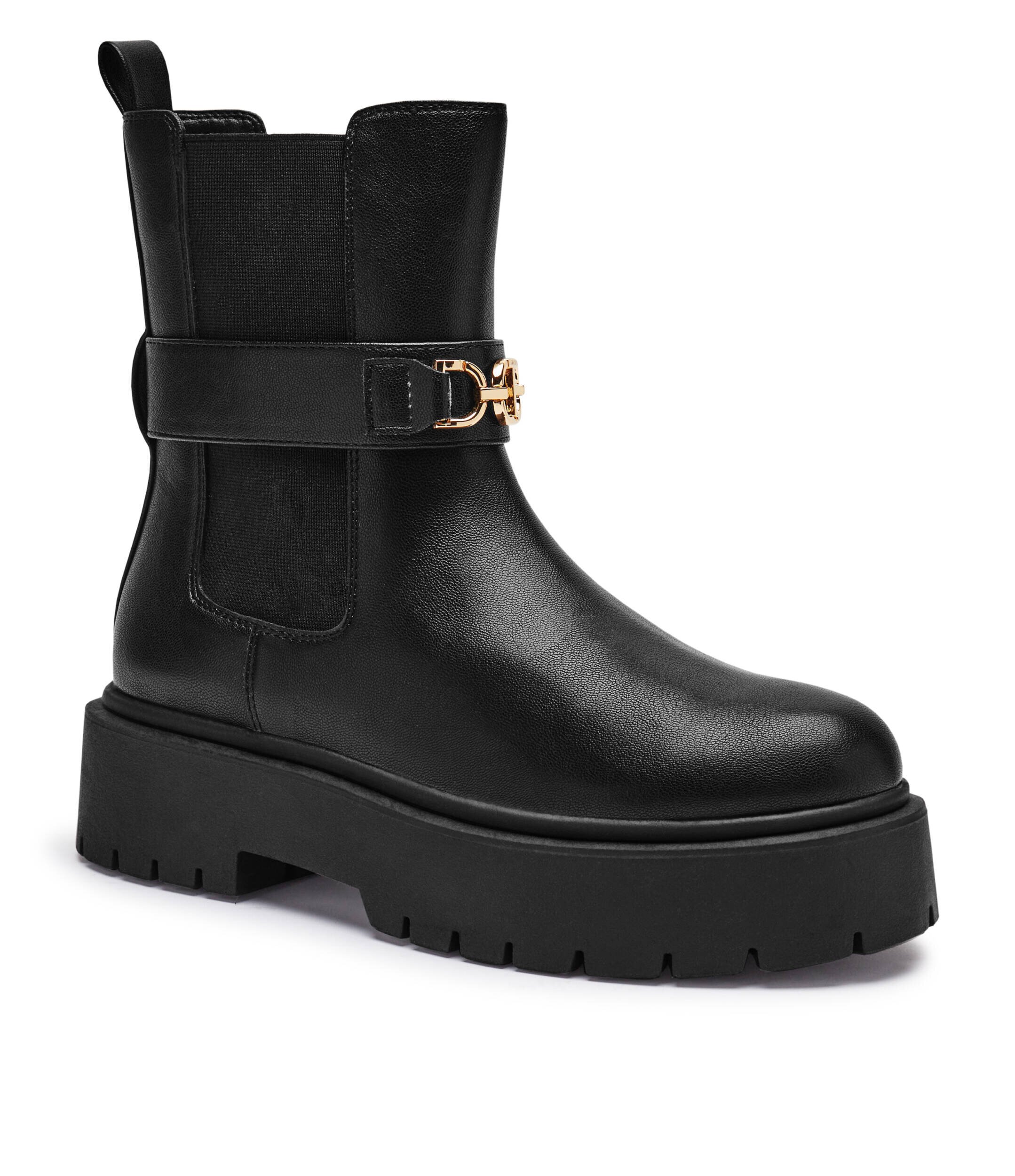 Twinset Botine cu adaos de piele