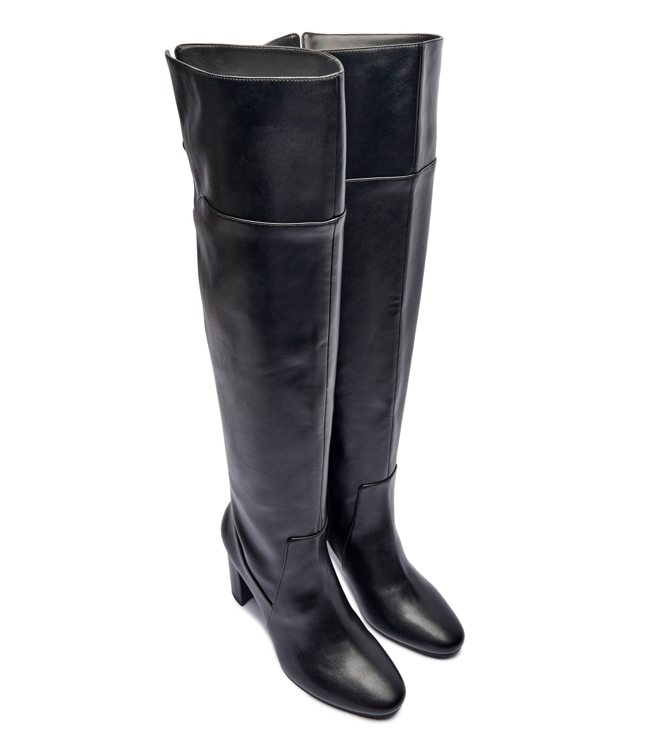 Twinset Cizme cu toc cu adaos de piele