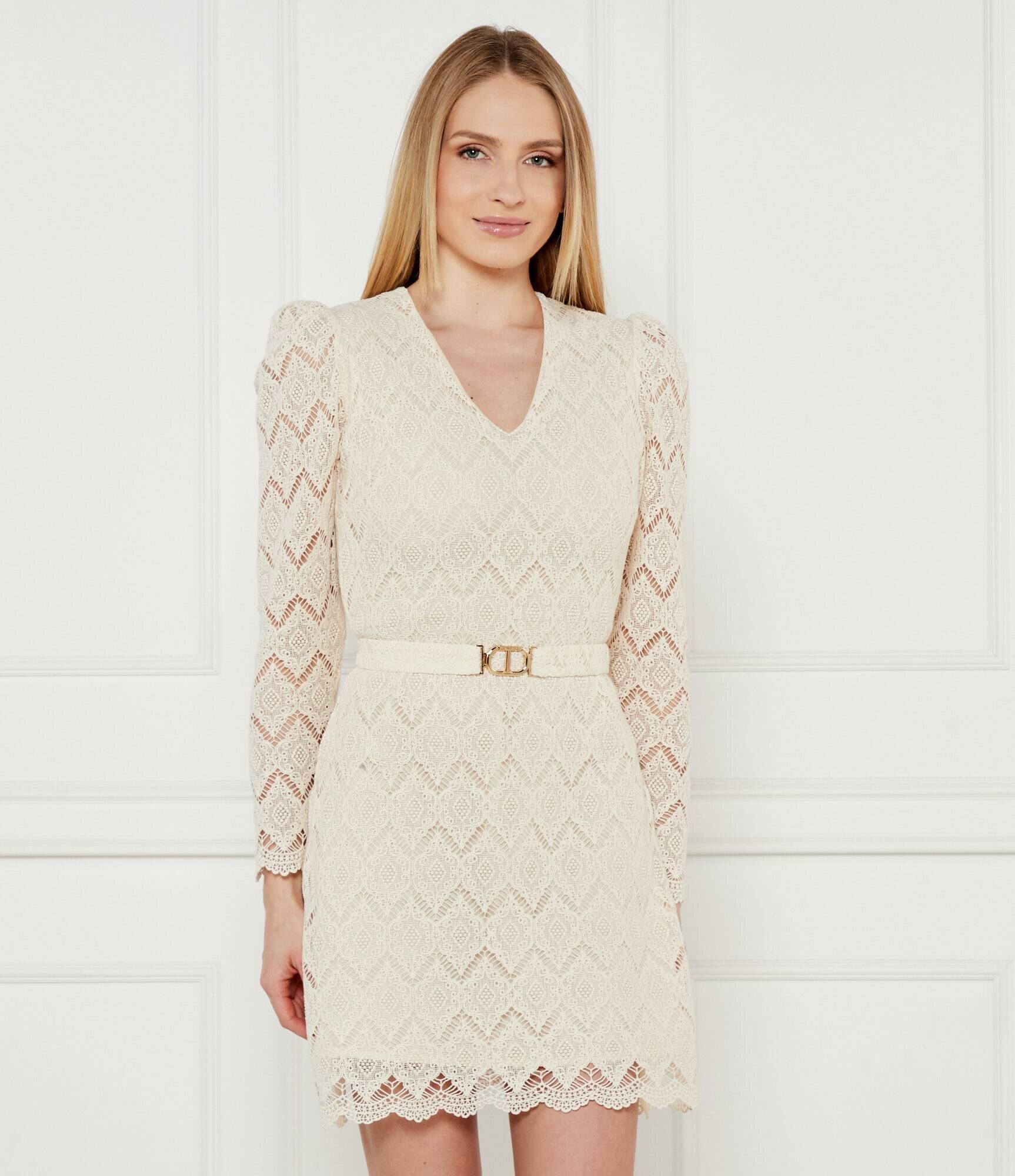 Twinset De dantelă rochie cu cordon