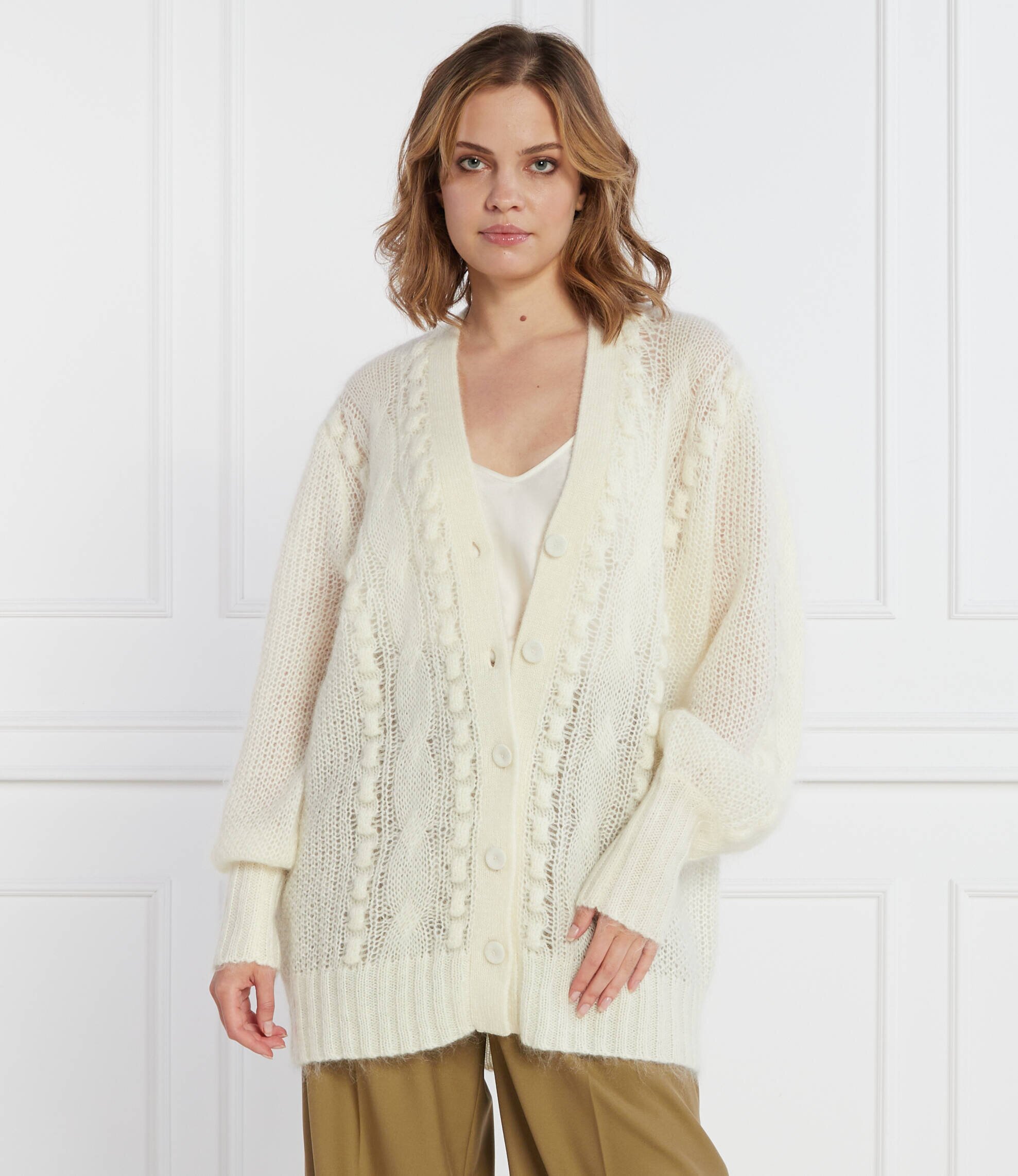Twinset De lână cardigan | Relaxed fit