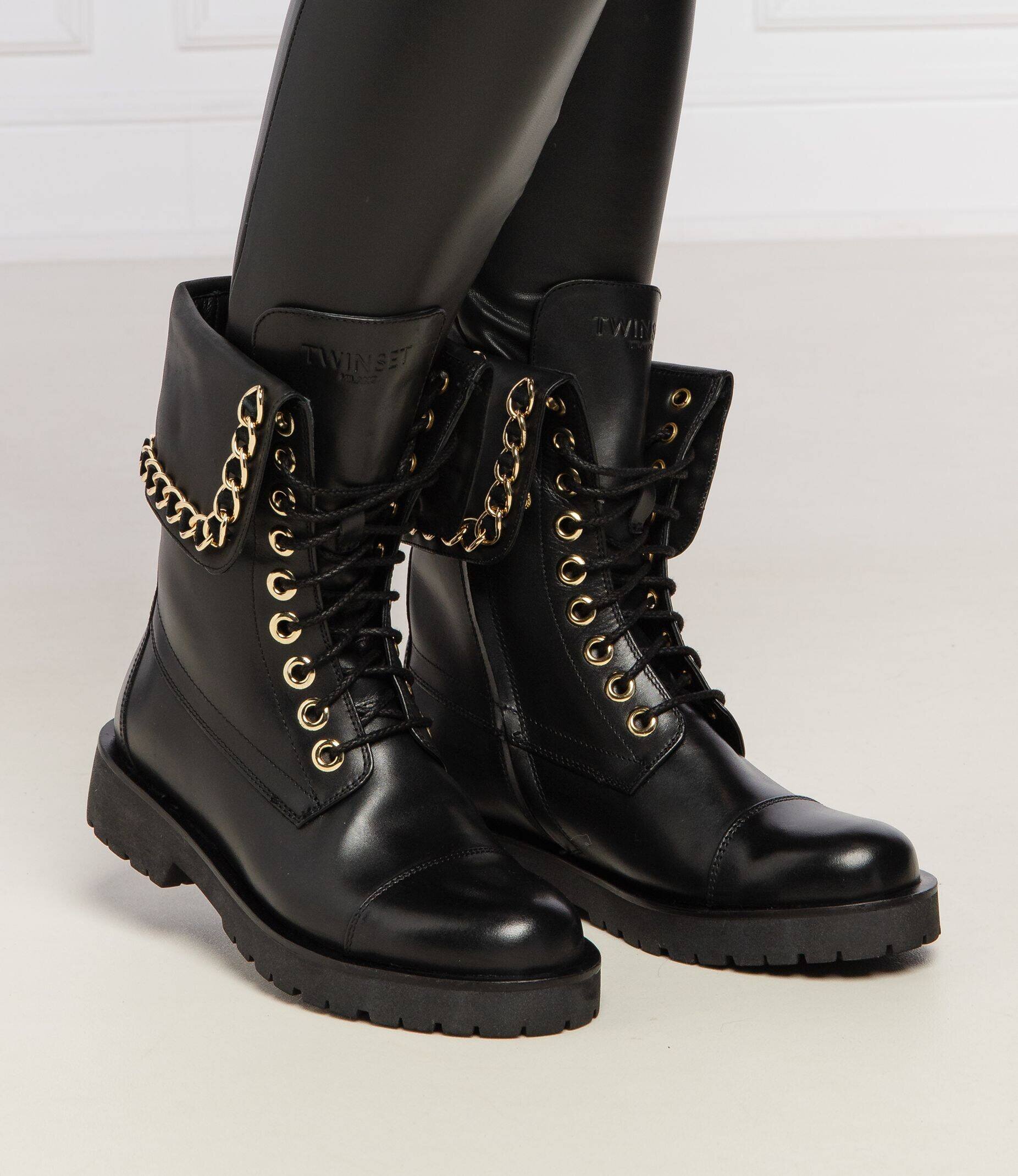 Twinset De piele botine