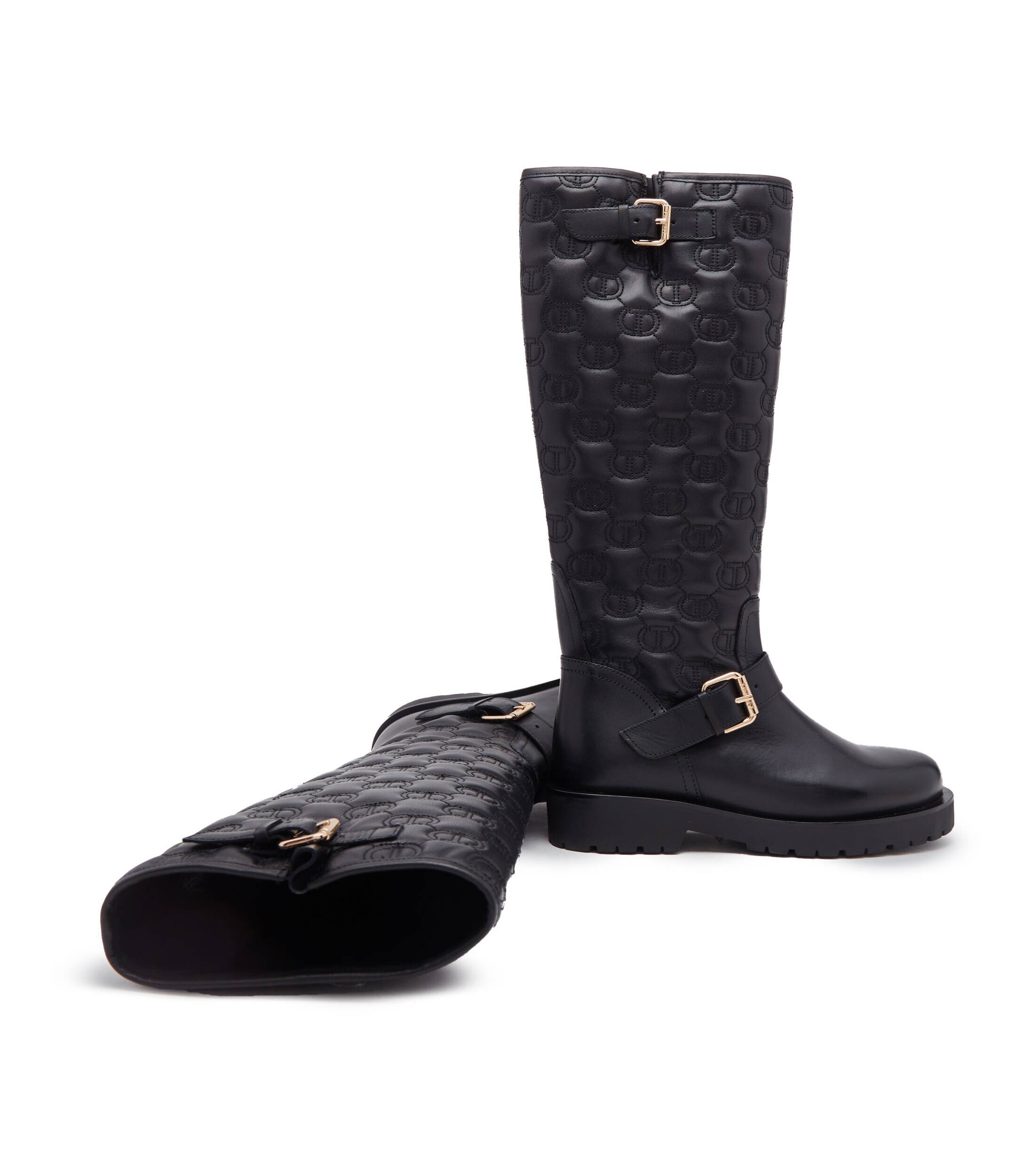 Twinset De piele cizme de echitație