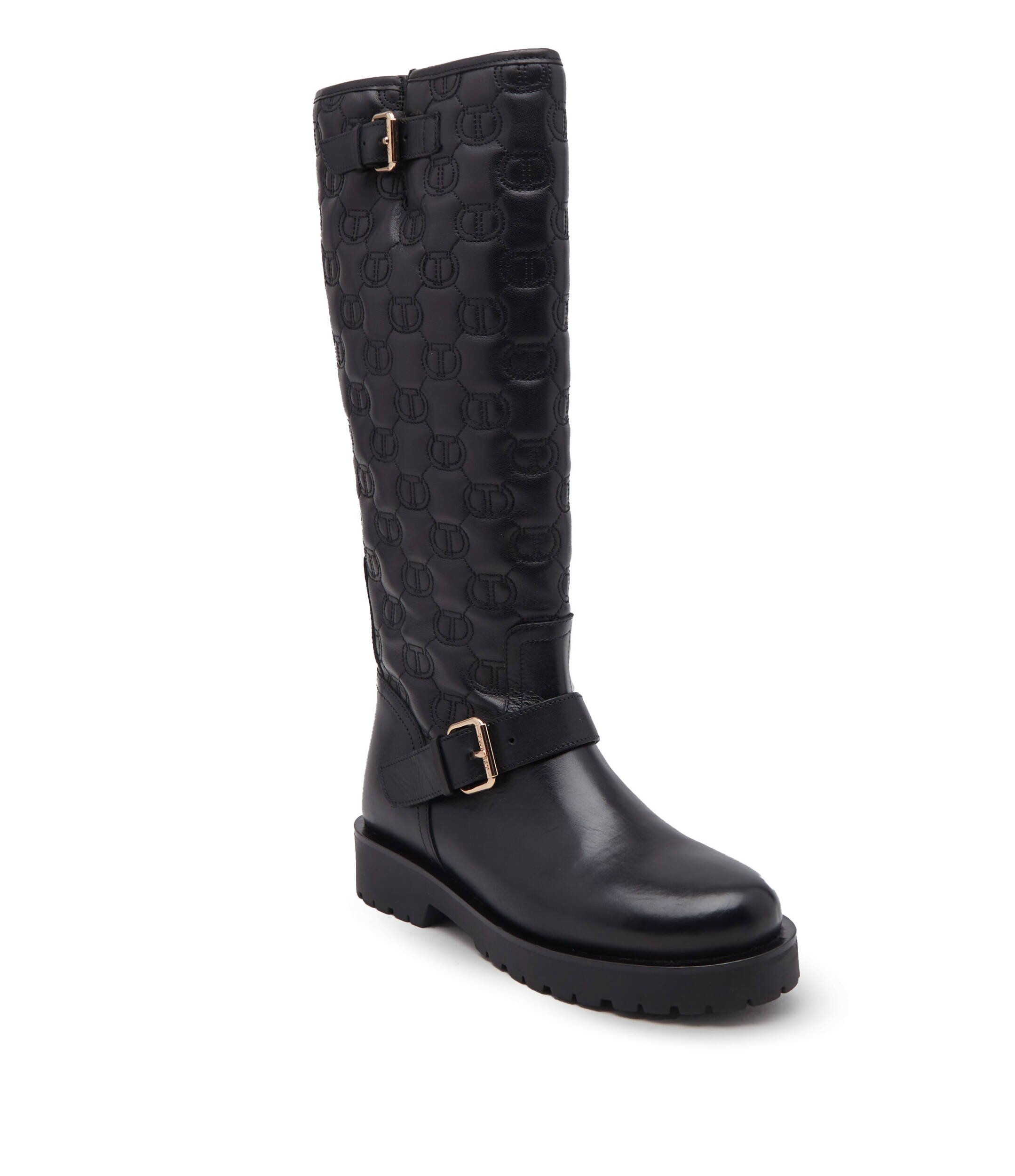 Twinset De piele cizme de echitație