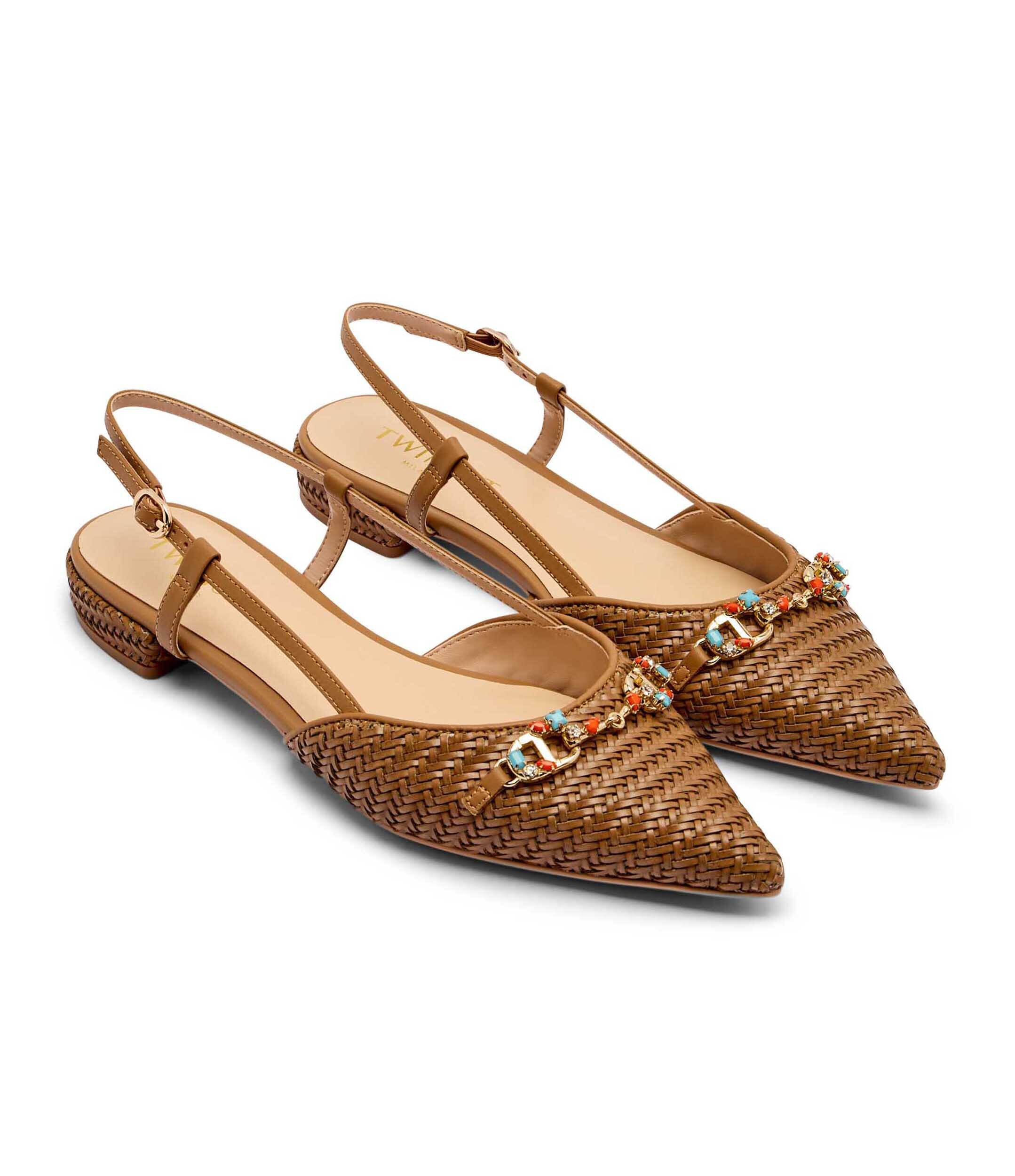 Twinset Pantofi cu adaos de piele