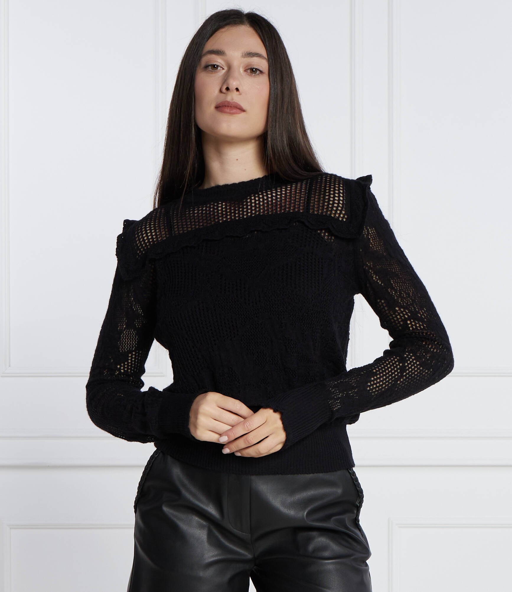 Twinset Pulover | Regular Fit cu adaos de lână