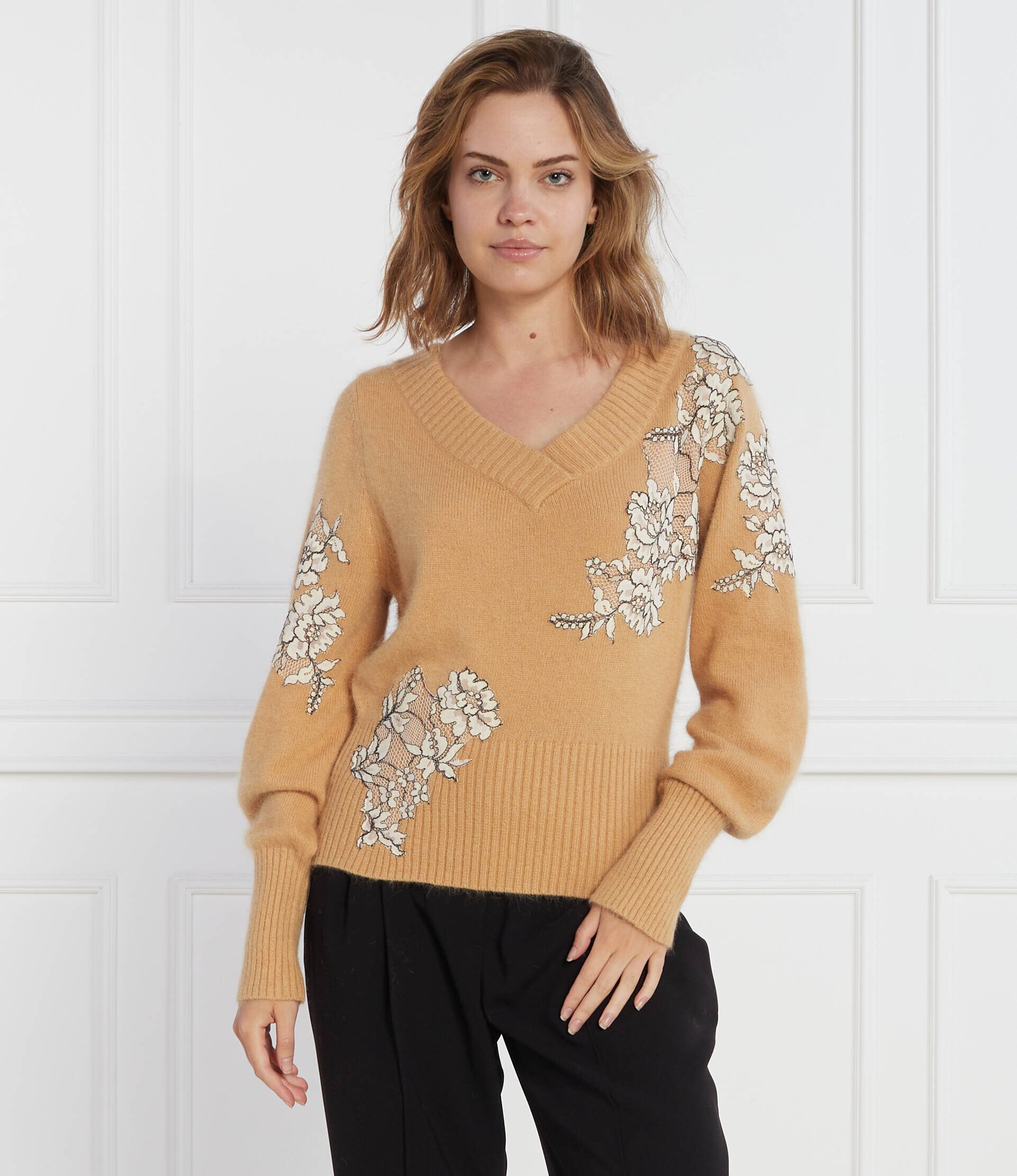 Twinset Pulover | Regular Fit cu adaos de lână