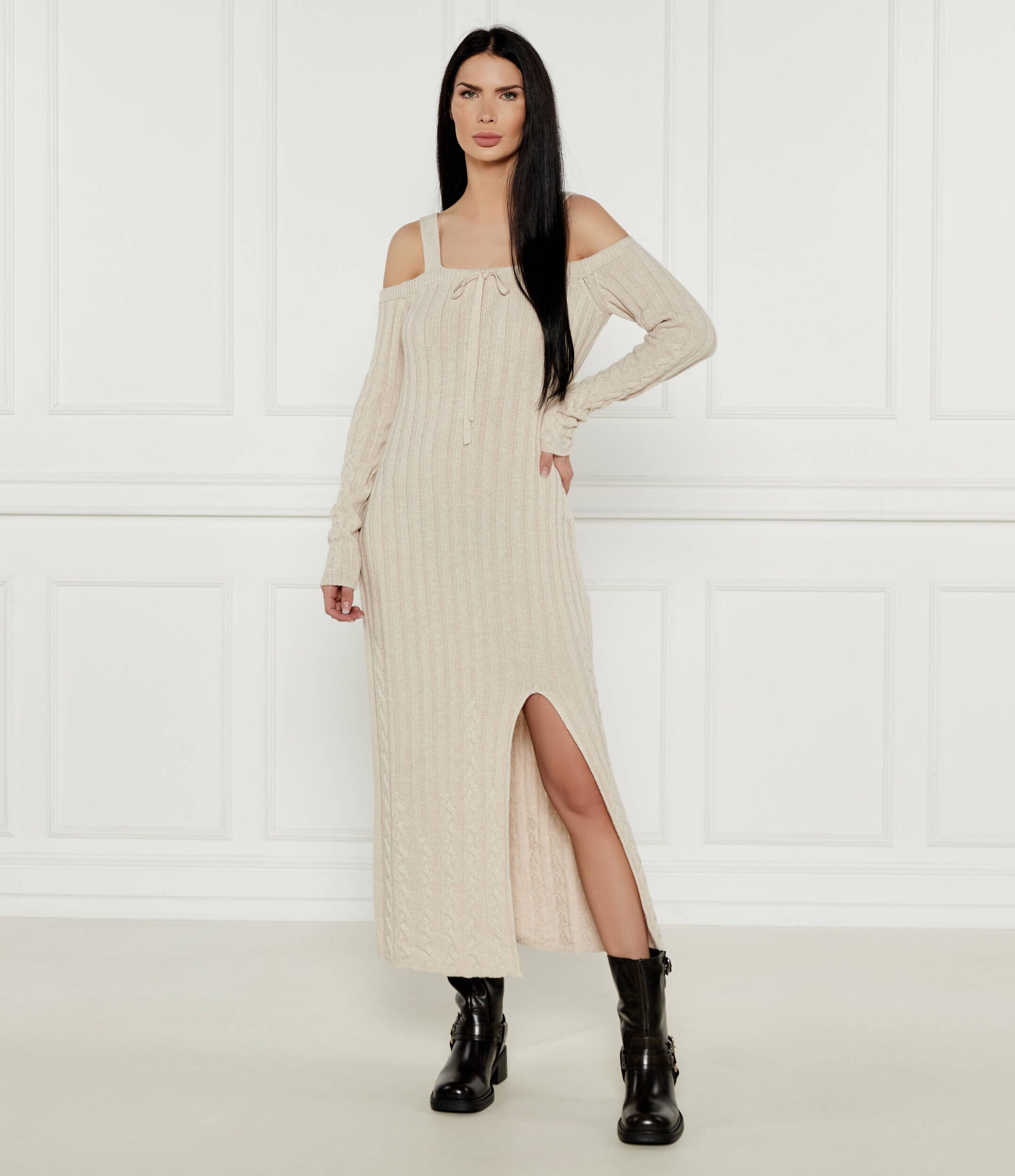 Twinset Rochie cu adaos de lână și cașmir