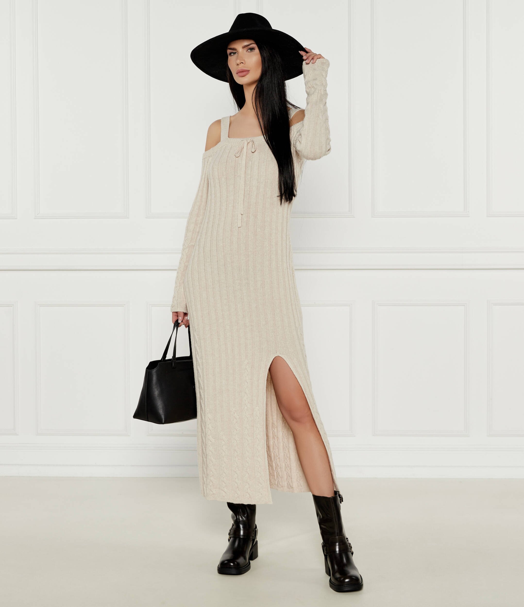 Twinset Rochie cu adaos de lână și cașmir