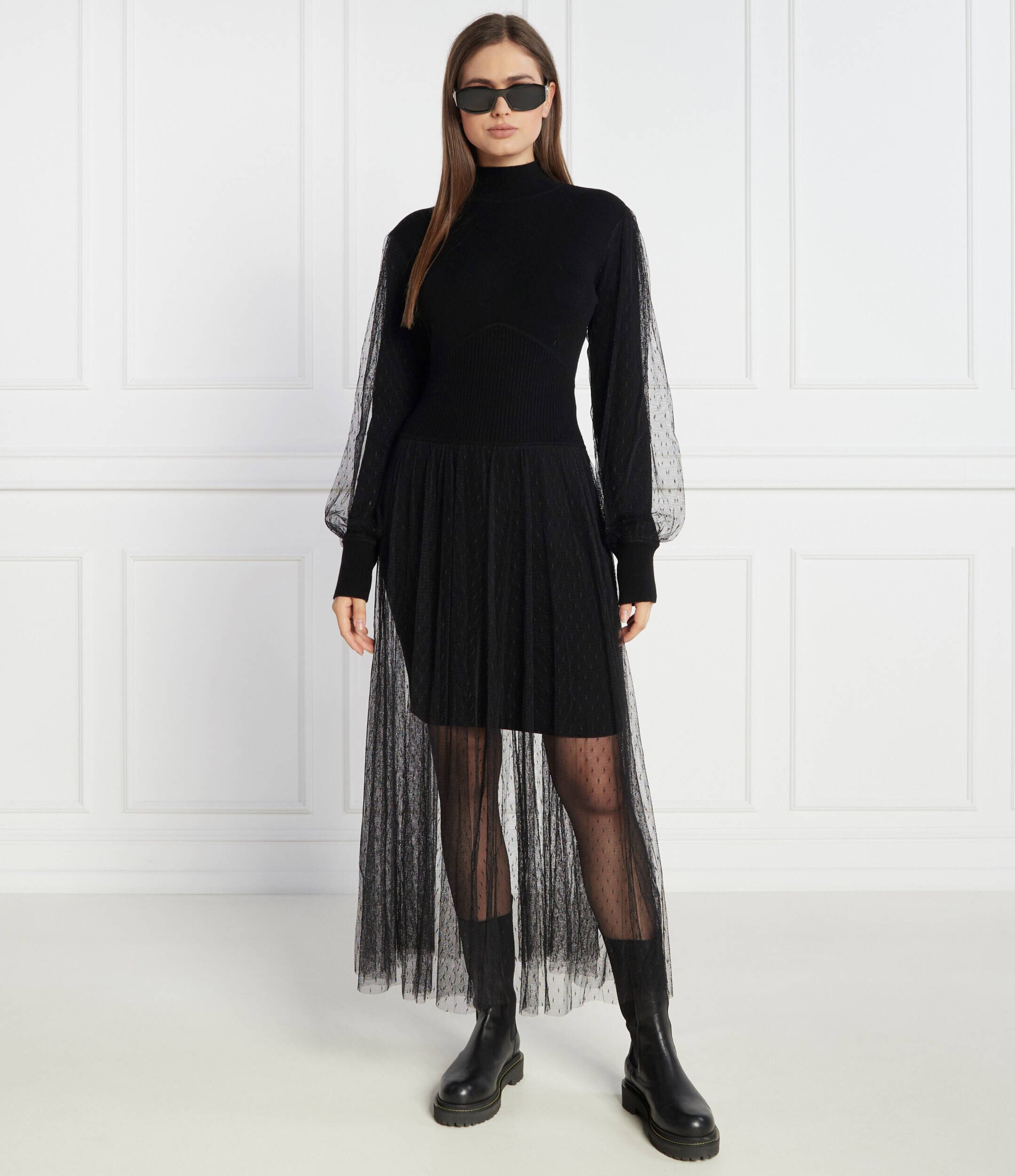 Twinset Rochie cu adaos de lână și cașmir