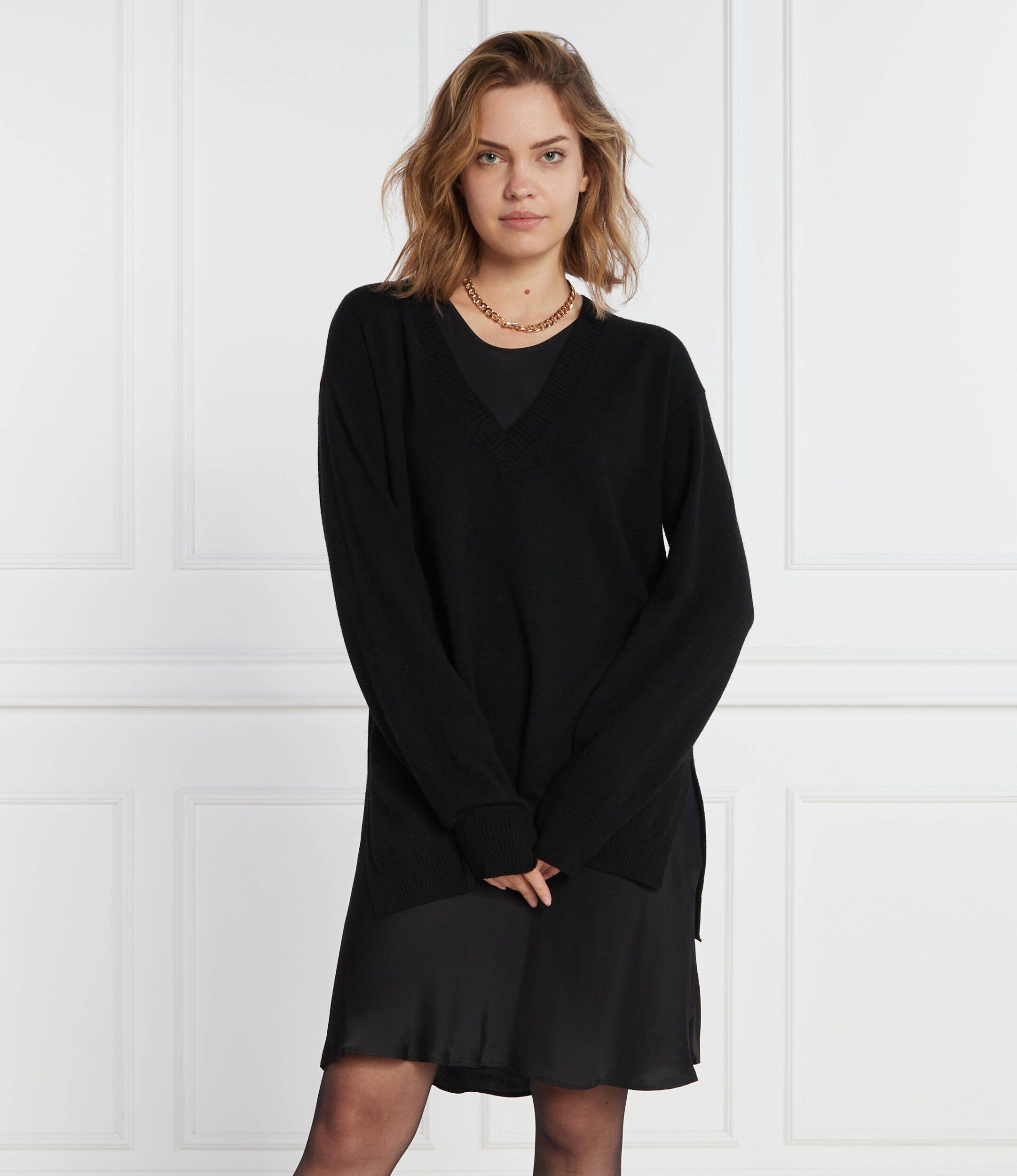 Twinset Rochie cu adaos de lână și cașmir