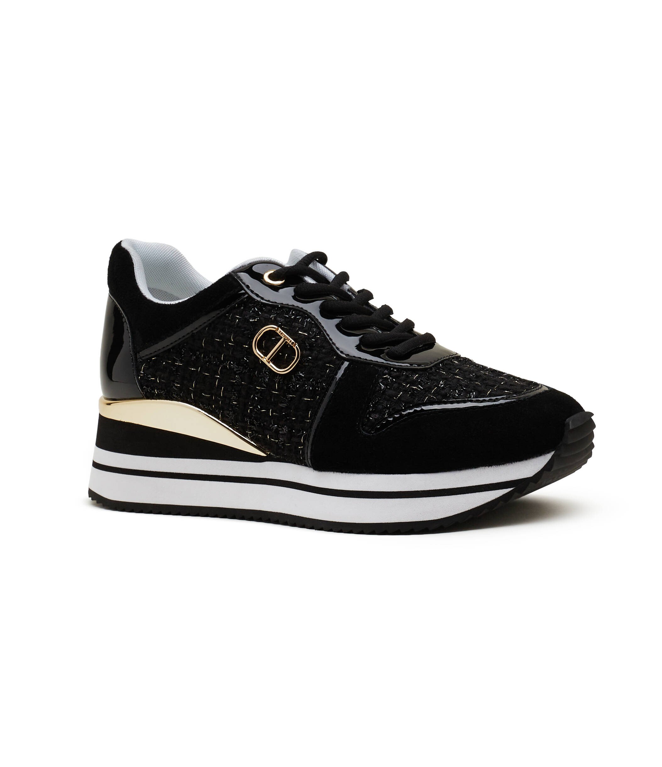 Twinset Sneakers cu adaos de piele