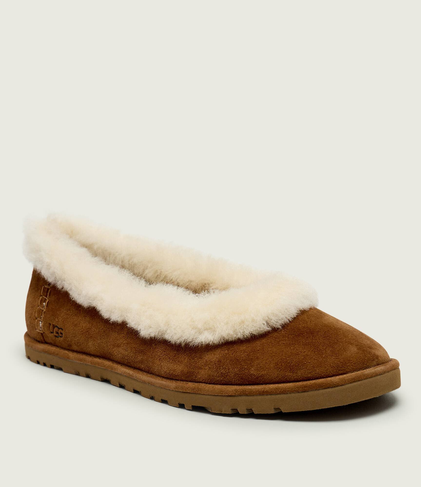 UGG Balerini Zora | shearling | piele întoarsă (zamsz) | cu adaos de lână