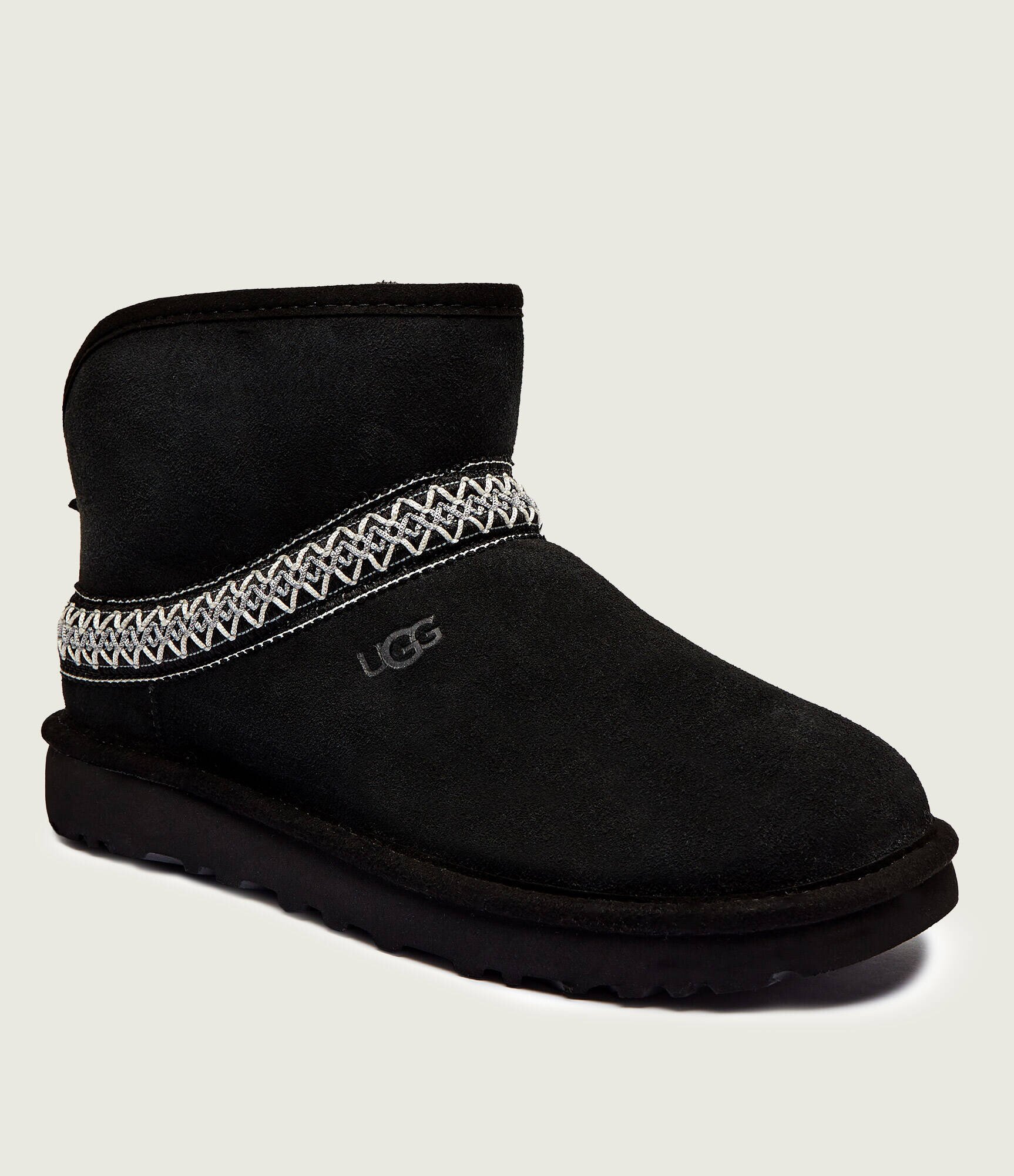 UGG Bocanci Classic Mini Crescent | piele întoarsă | lână