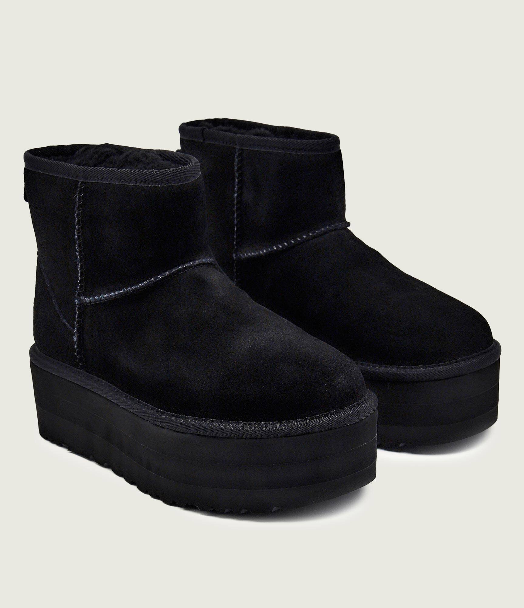 UGG Bocanci Classic Mini Platform | lână | piele întoarsă