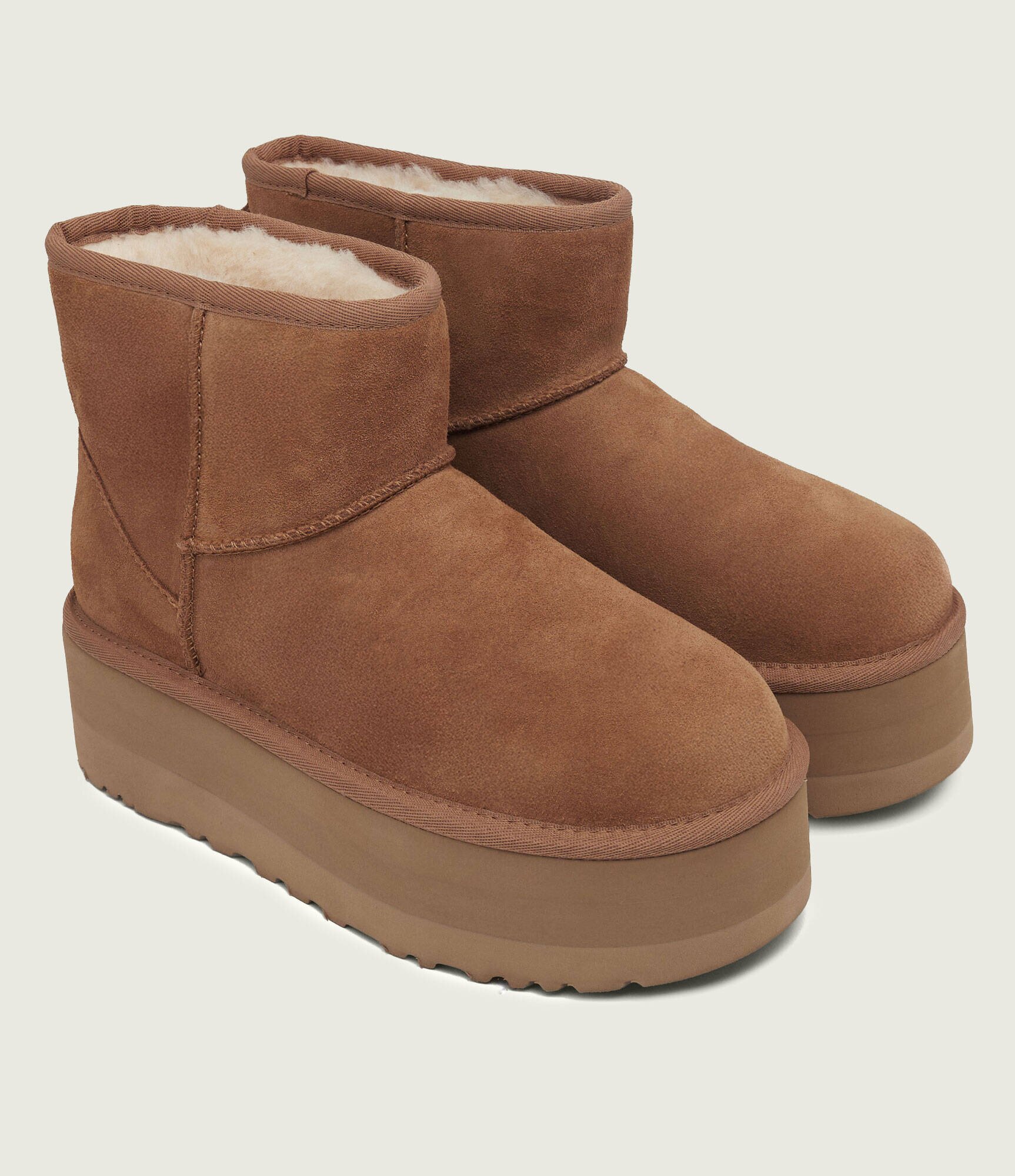 UGG Bocanci Classic Mini Platform | lână | piele întoarsă