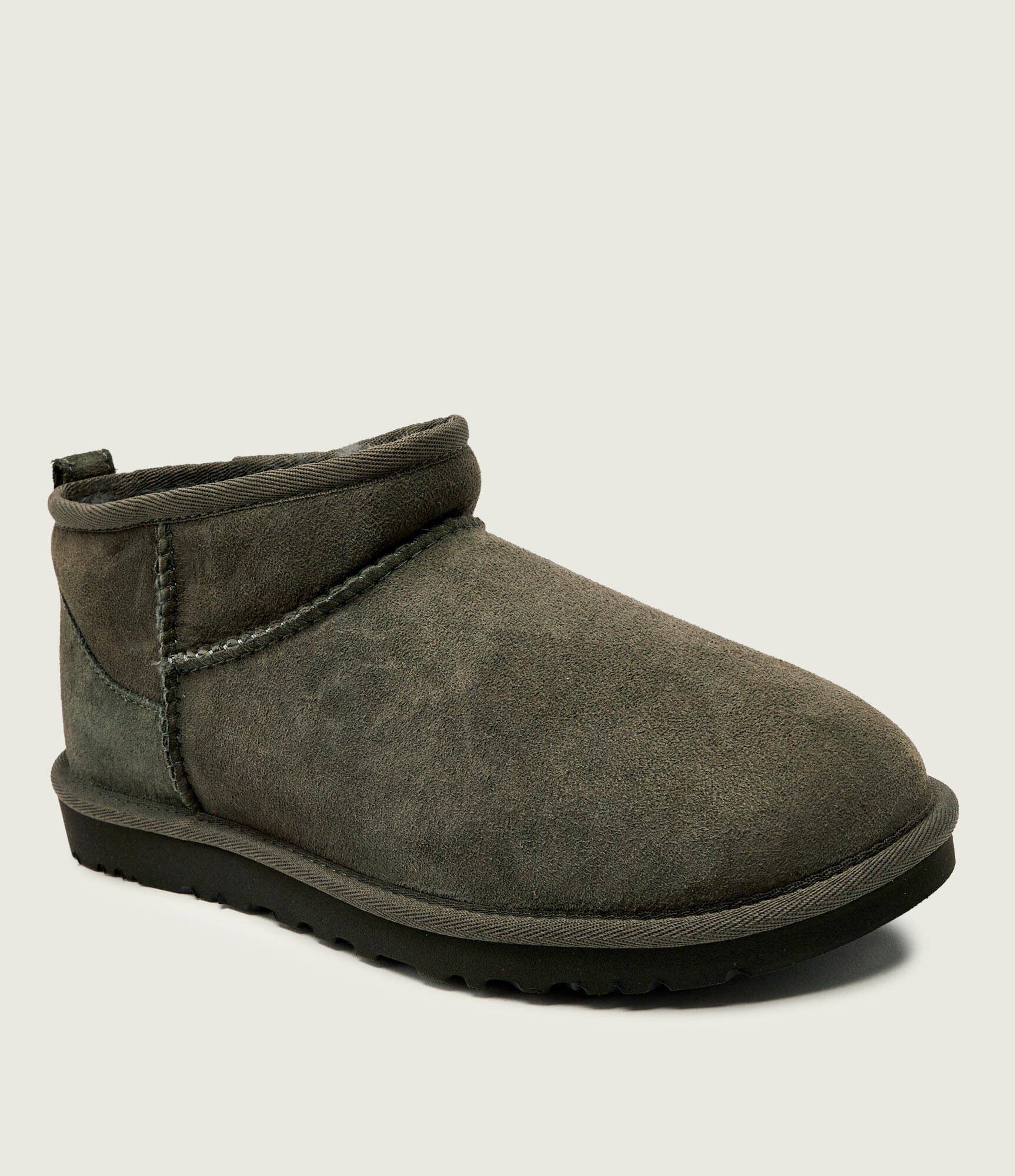 UGG Bocanci Classic Ultra Mini cu adaos de lână | skóra