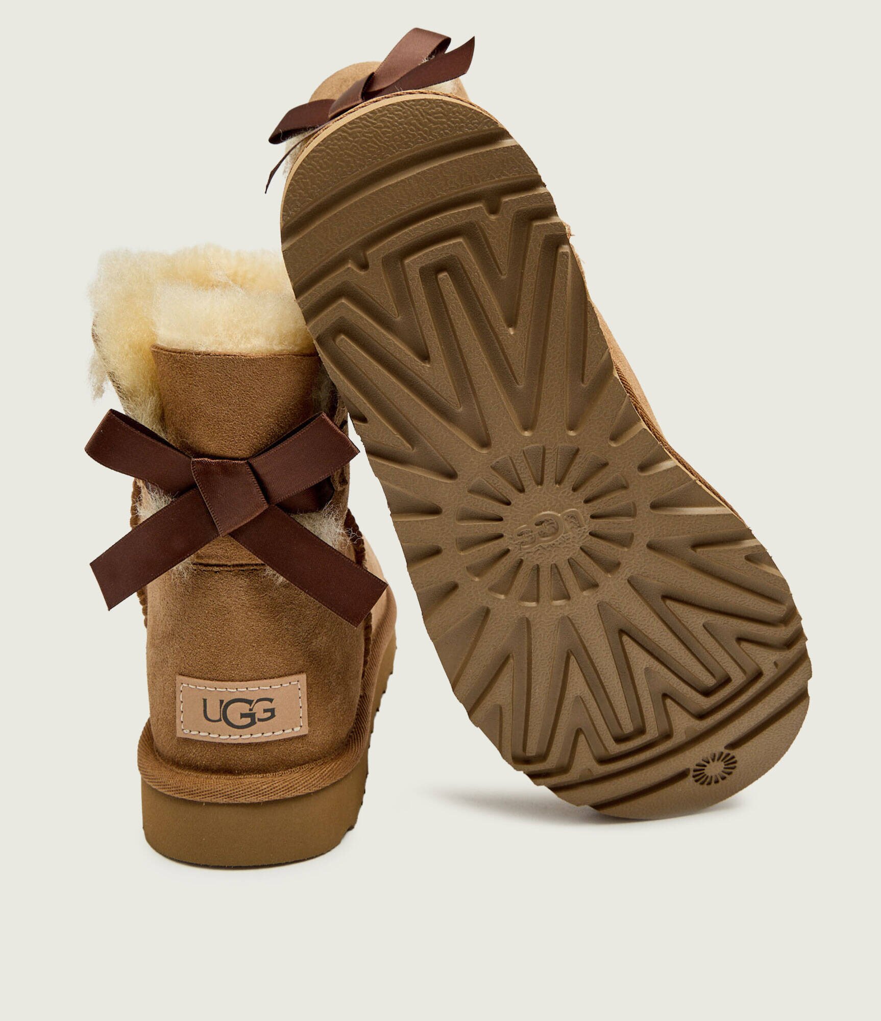 UGG Bocanci mini bailey bow II | piele întoarsă | shearling