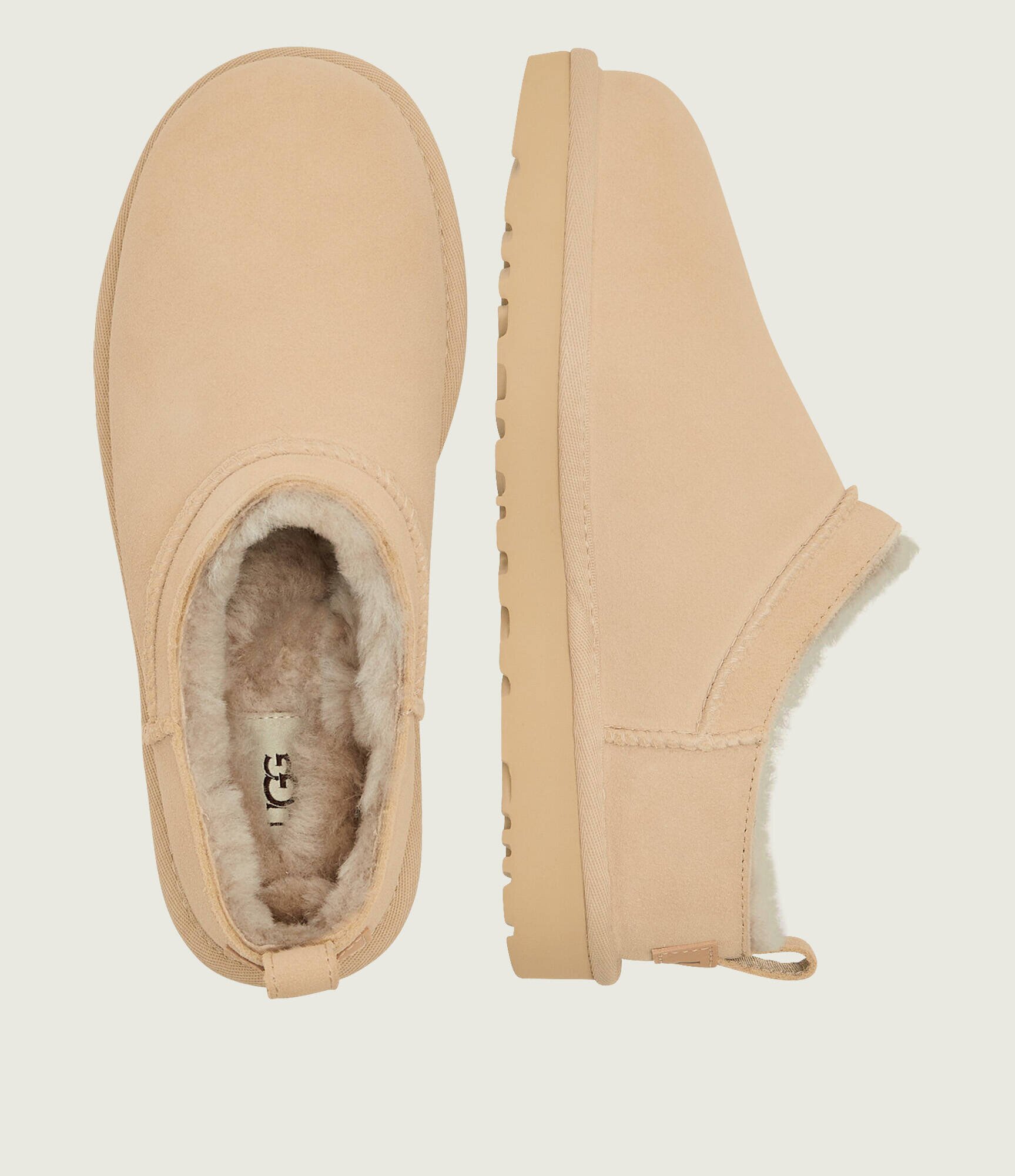 UGG Bocanci W Classic Micro | piele întoarsă | lână