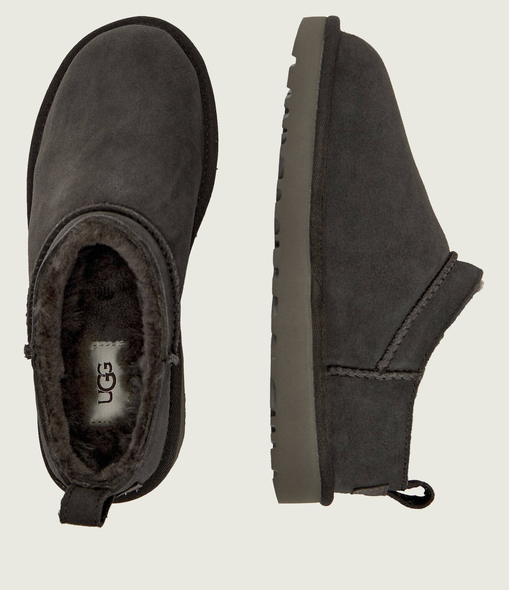 UGG Bocanci W CLASSIC MICRO | piele întoarsă (zamsz) | cu adaos de lână