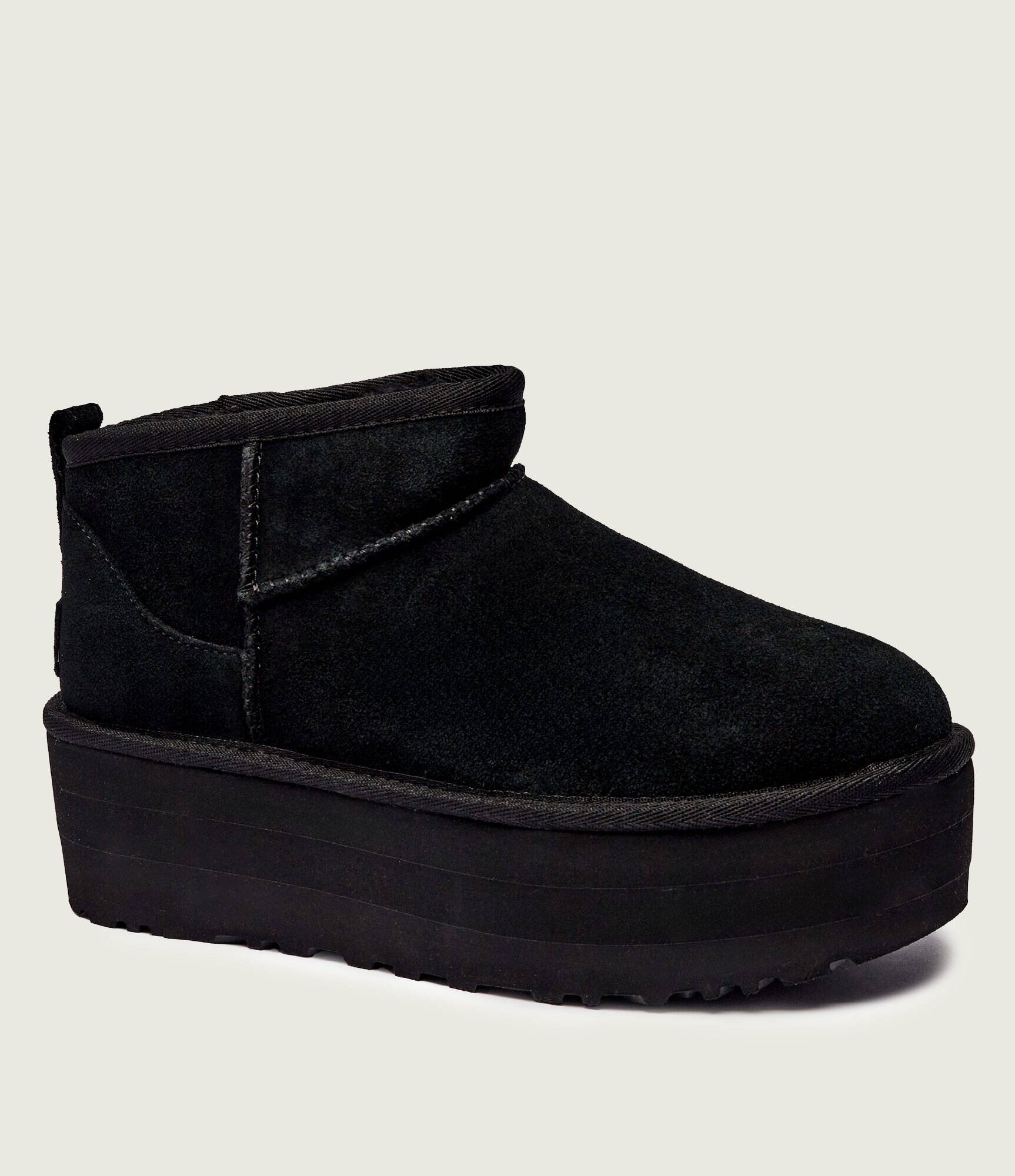 UGG Bocanci W CLASSIC ULTRA MINI | lână | piele întoarsă