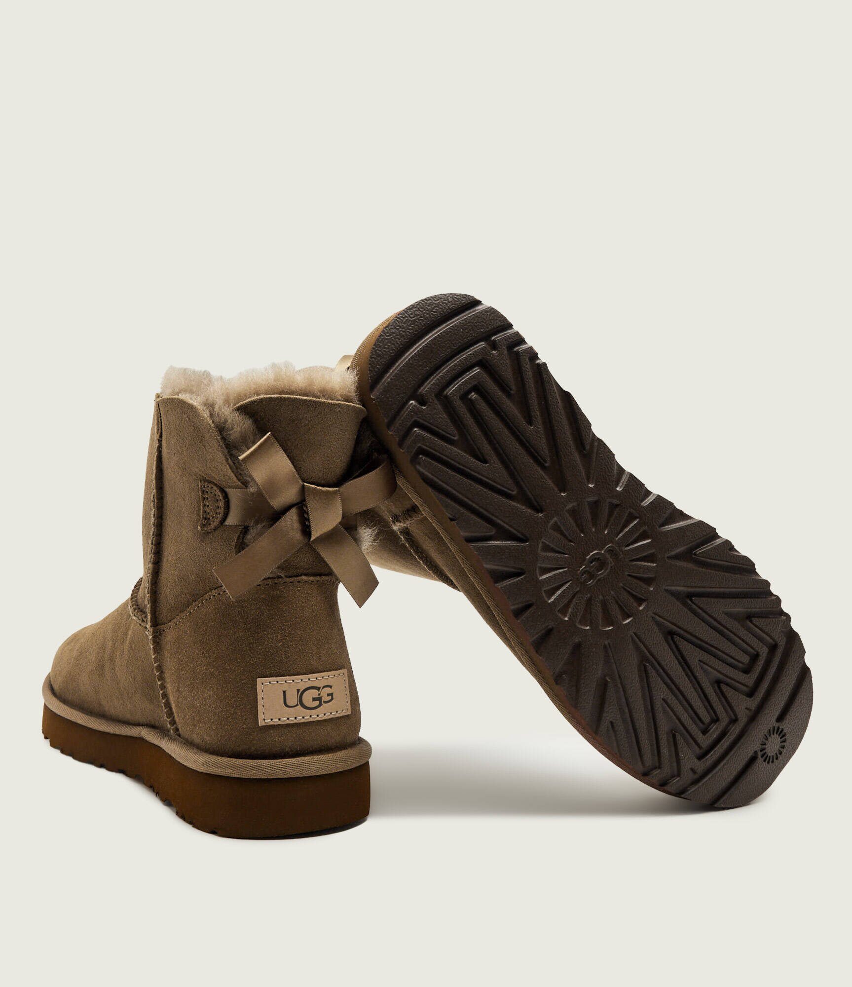 UGG Bocanci W Mini Bailey Bow II | piele întoarsă