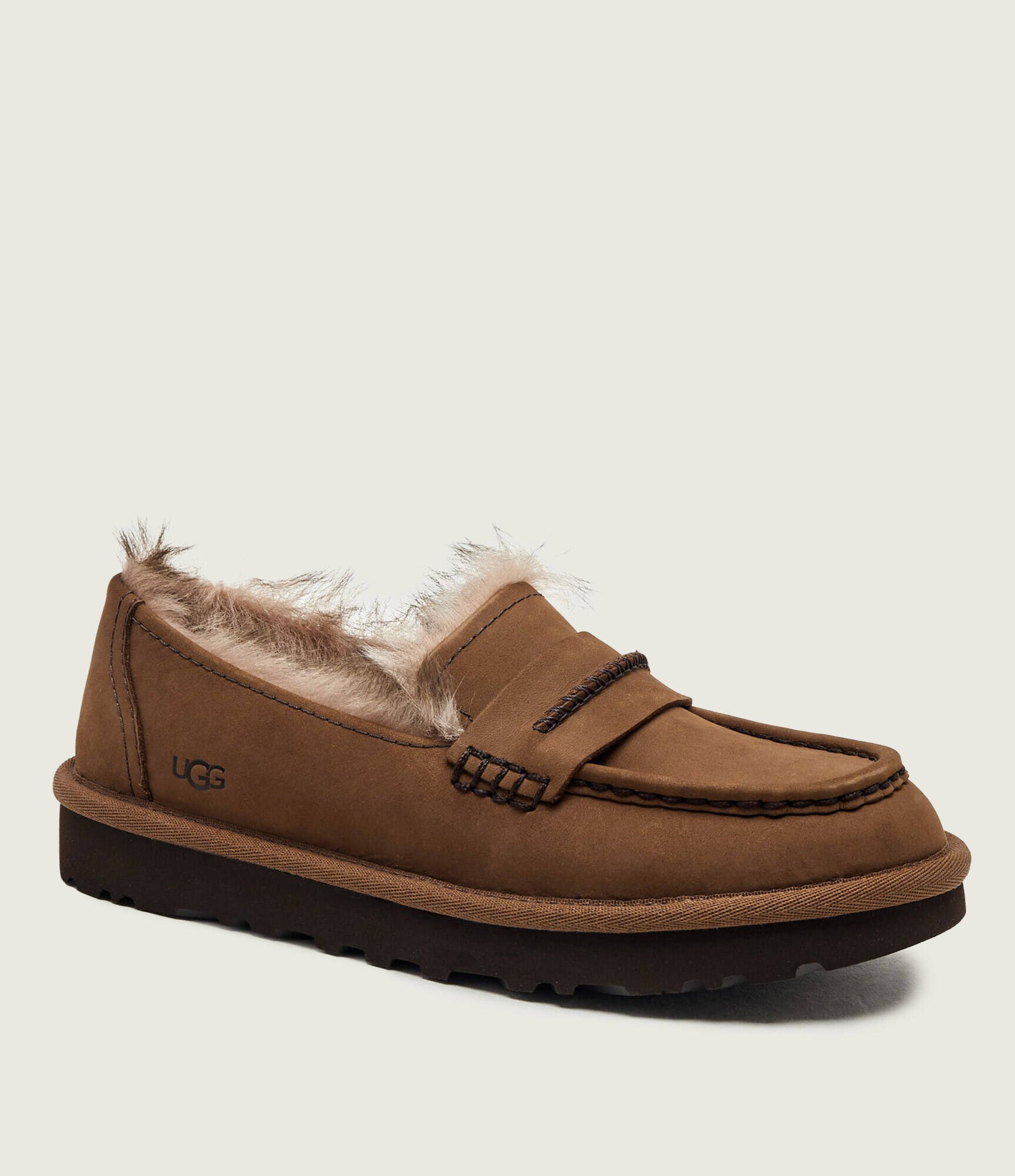 UGG De piele căptușite pantofi loafer W Ellis cu adaos de lână