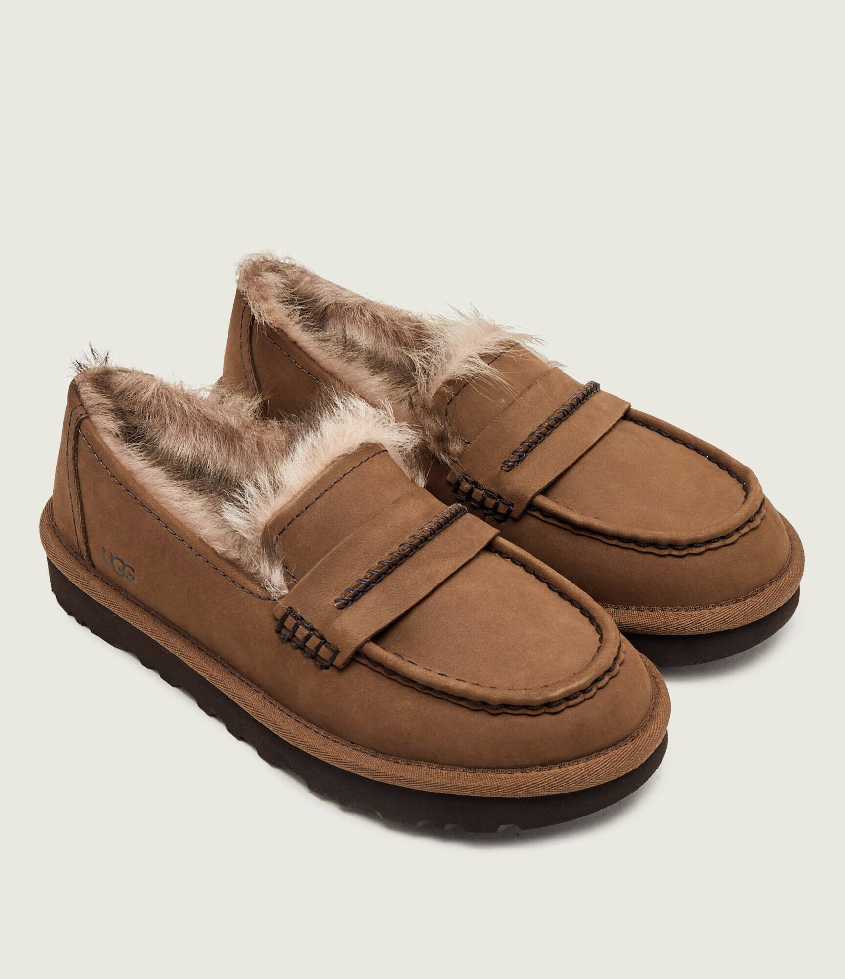 UGG De piele căptușite pantofi loafer W Ellis cu adaos de lână