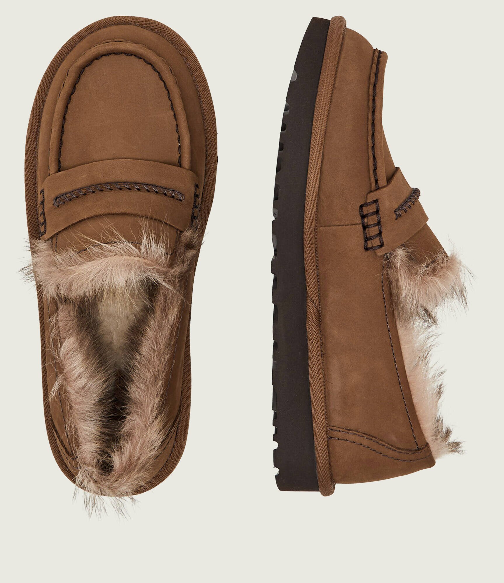 UGG De piele căptușite pantofi loafer W Ellis cu adaos de lână