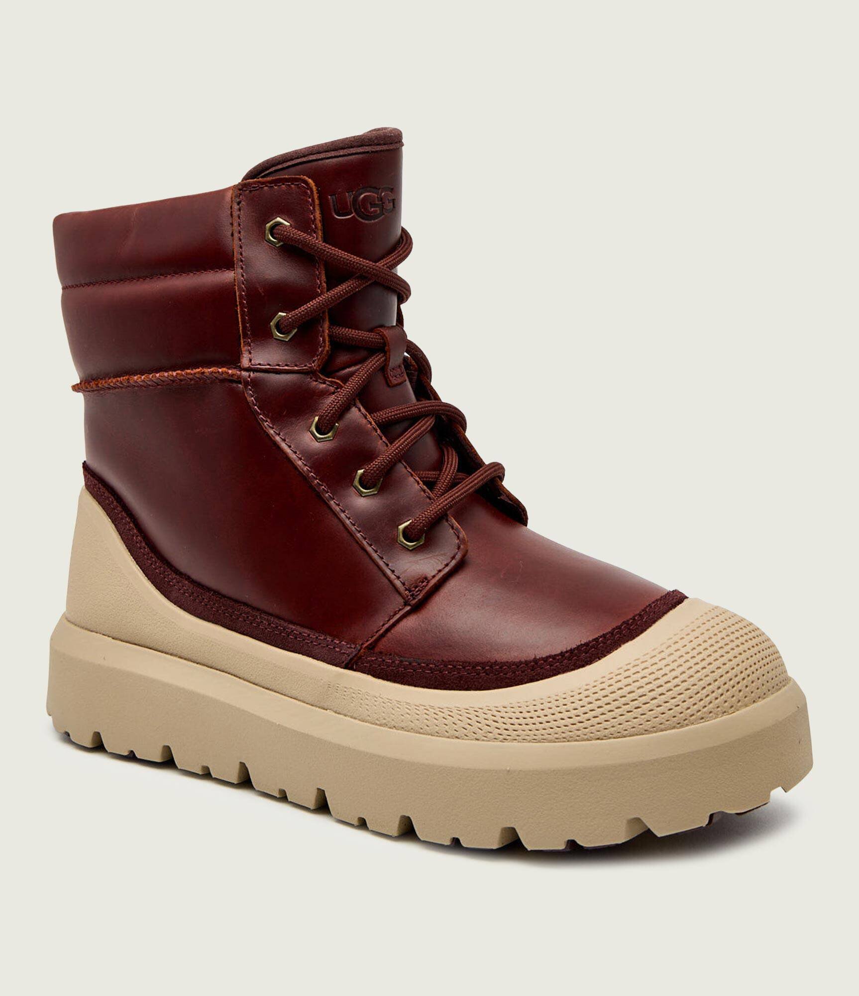 UGG De piele încălțăminte înaltă M NEUMEL HIGH WEATHER HYBRID cu adaos de lână